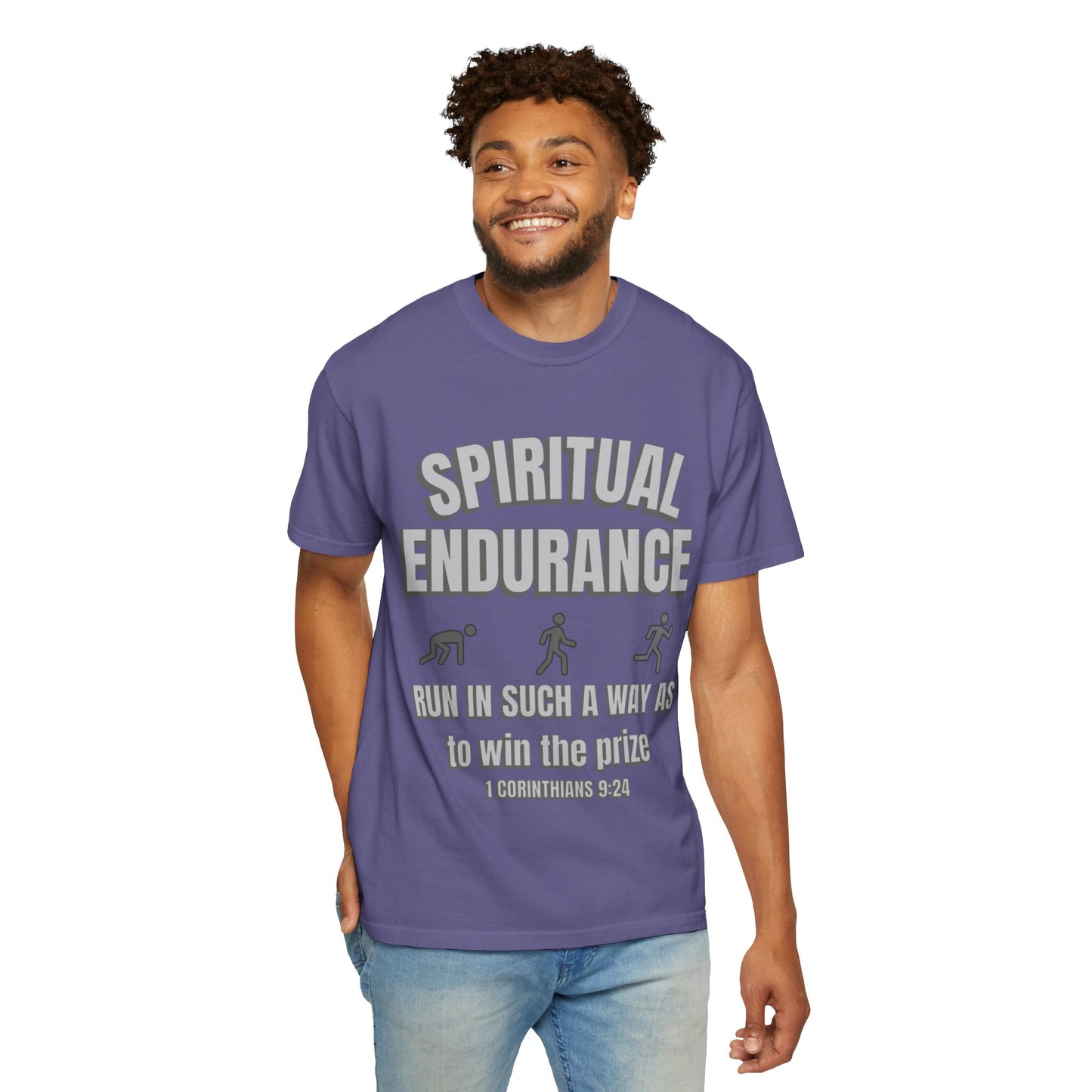 Copy of Christian Verse 1 Corinthians 9:24 Garment-Dyed T-shirt