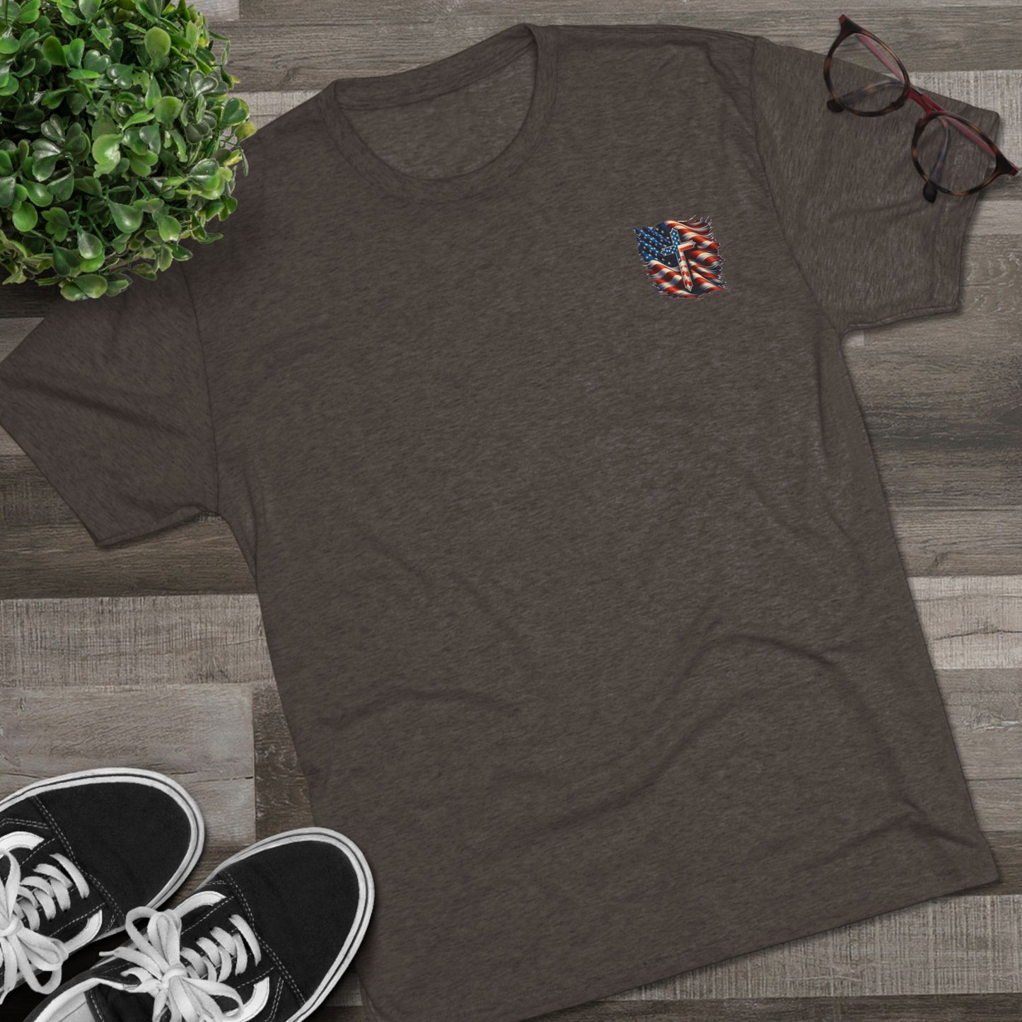 Copy of Unisex Tri-Blend Crew Tee "GOD BLESS AMERICA"