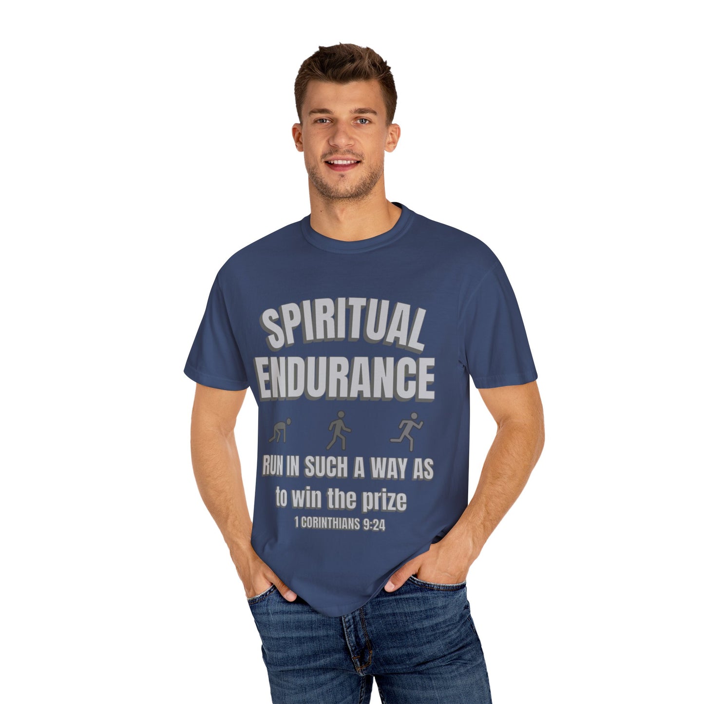 Copy of Christian Verse 1 Corinthians 9:24 Garment-Dyed T-shirt