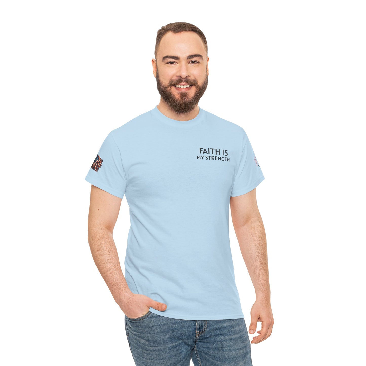 Christian Tee - Philippians 4:13 'Faith Is My Strength'