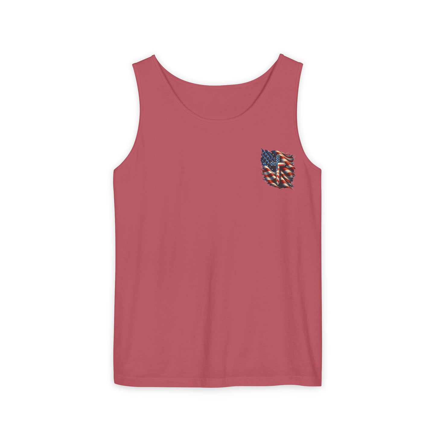 Unisex Garment-Dyed Tank Top "GOD BLESS AMERICA"