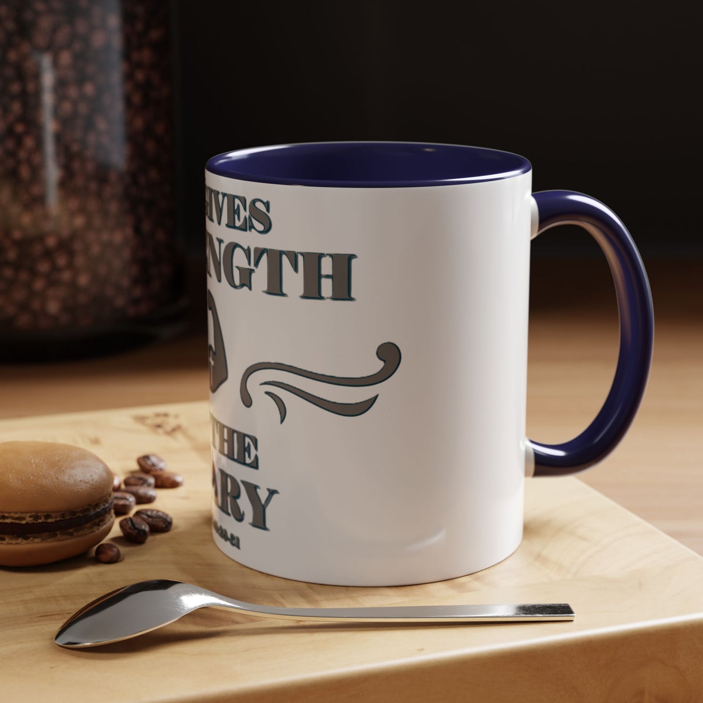 Mug - Bible Verse Isaiah 40:29-31 'He gives Strength to the Weary'