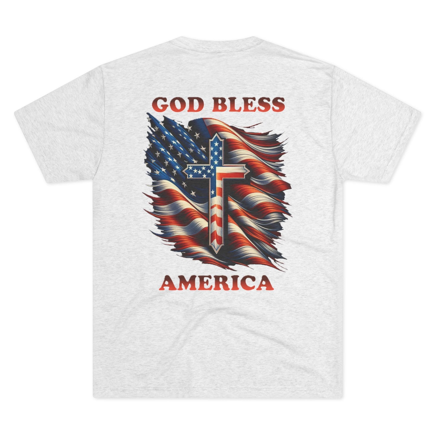 Copy of Unisex Tri-Blend Crew Tee "GOD BLESS AMERICA"