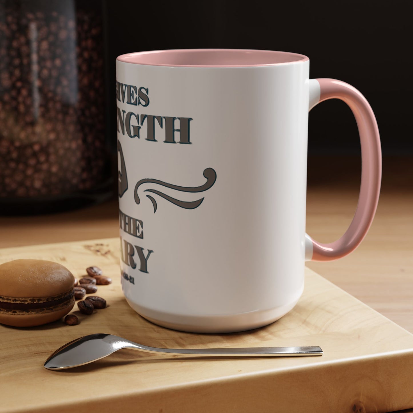 Mug - Bible Verse Isaiah 40:29-31 'He gives Strength to the Weary'