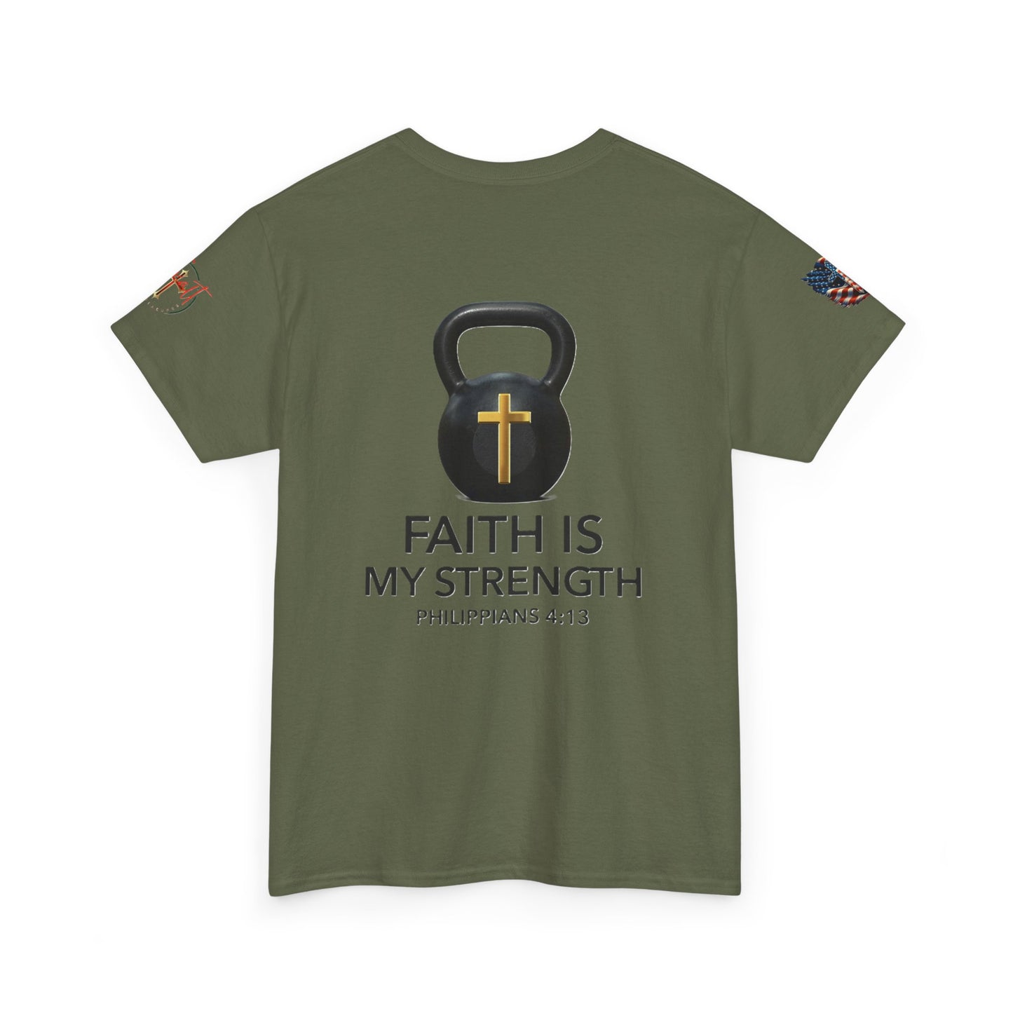 Christian Tee - Philippians 4:13 'Faith Is My Strength'