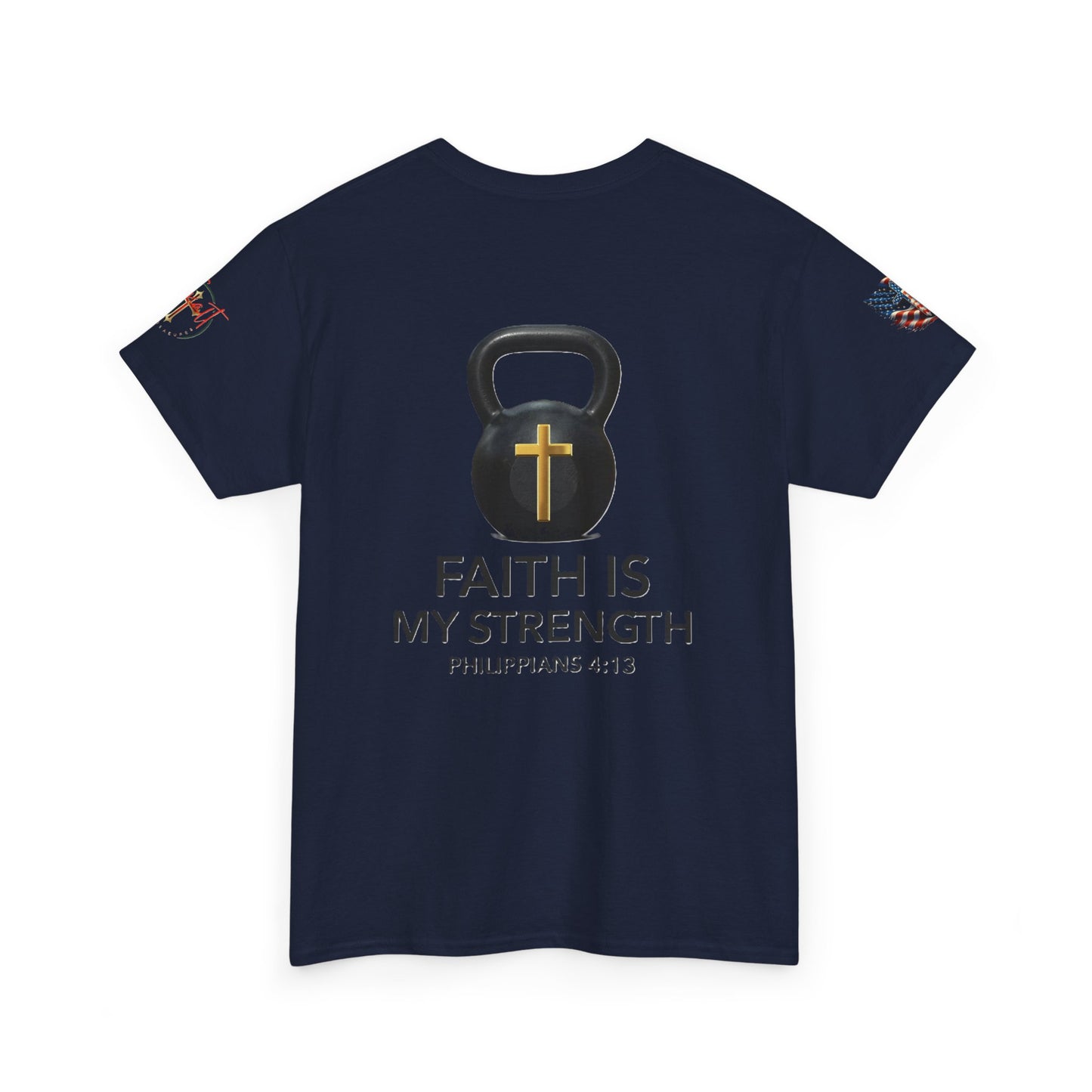 Christian Tee - Philippians 4:13 'Faith Is My Strength'