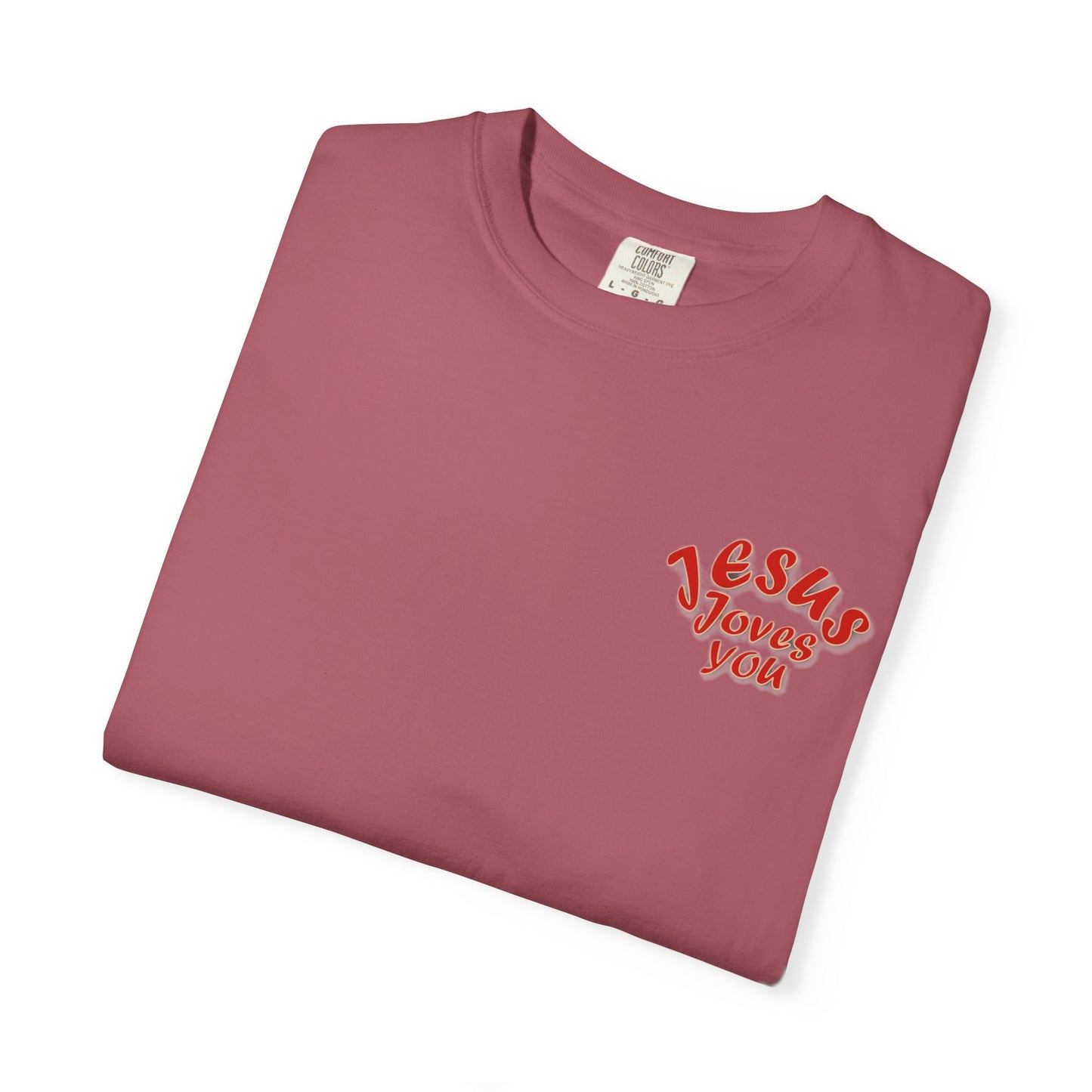 Christian Cross Heart Unisex T-shirt - Jesus Loves You Design