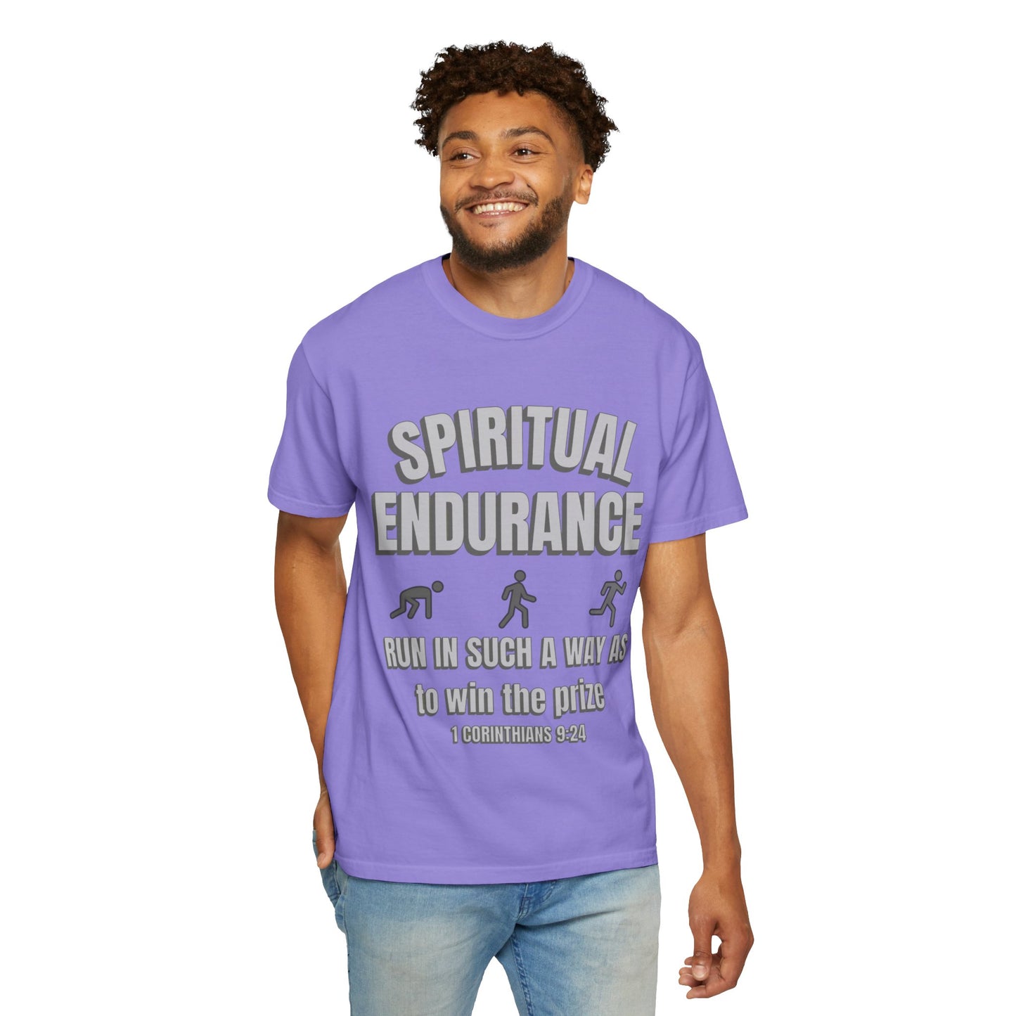 Copy of Christian Verse 1 Corinthians 9:24 Garment-Dyed T-shirt