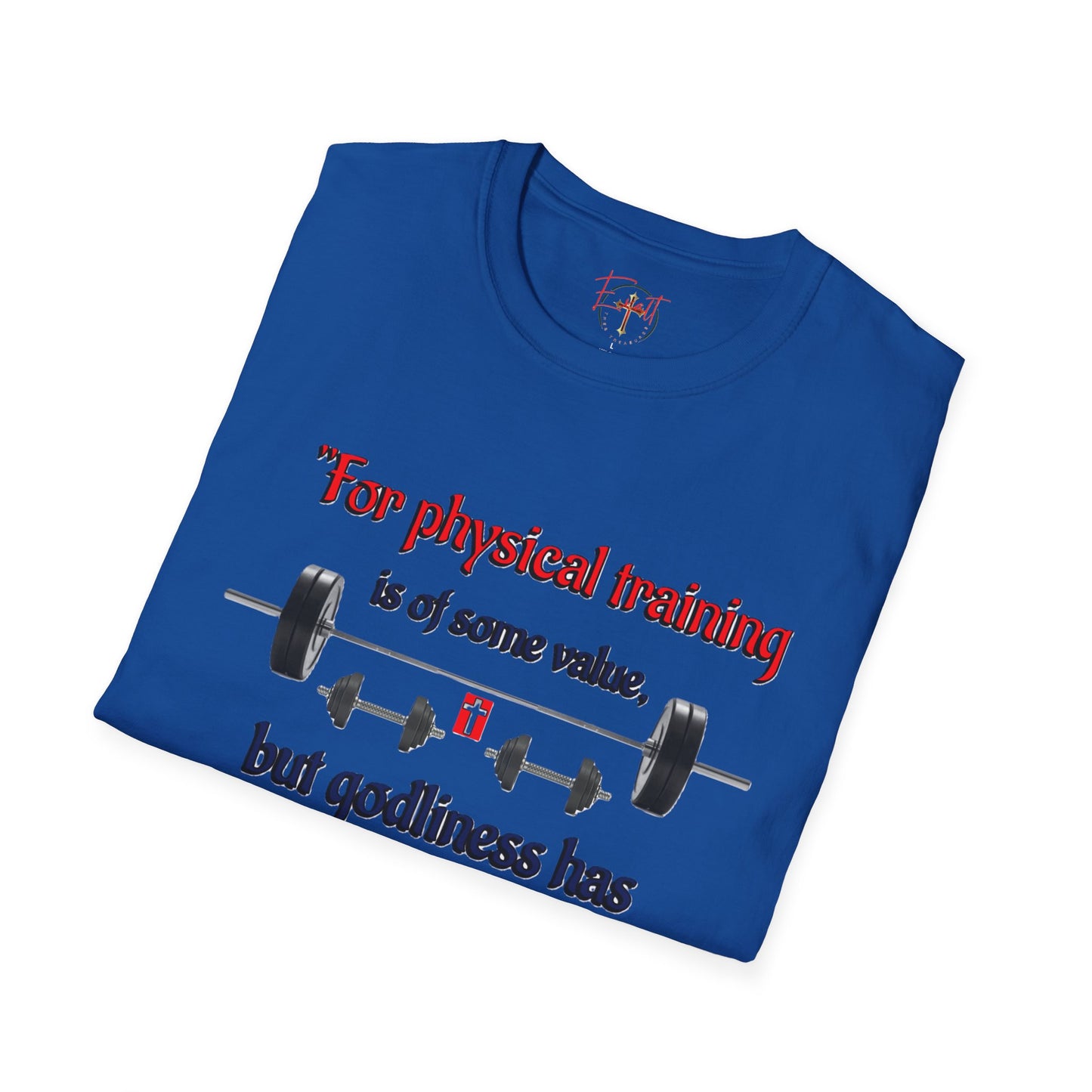Christian Verse Softstyle T-Shirt - 1 Timothy 4:8