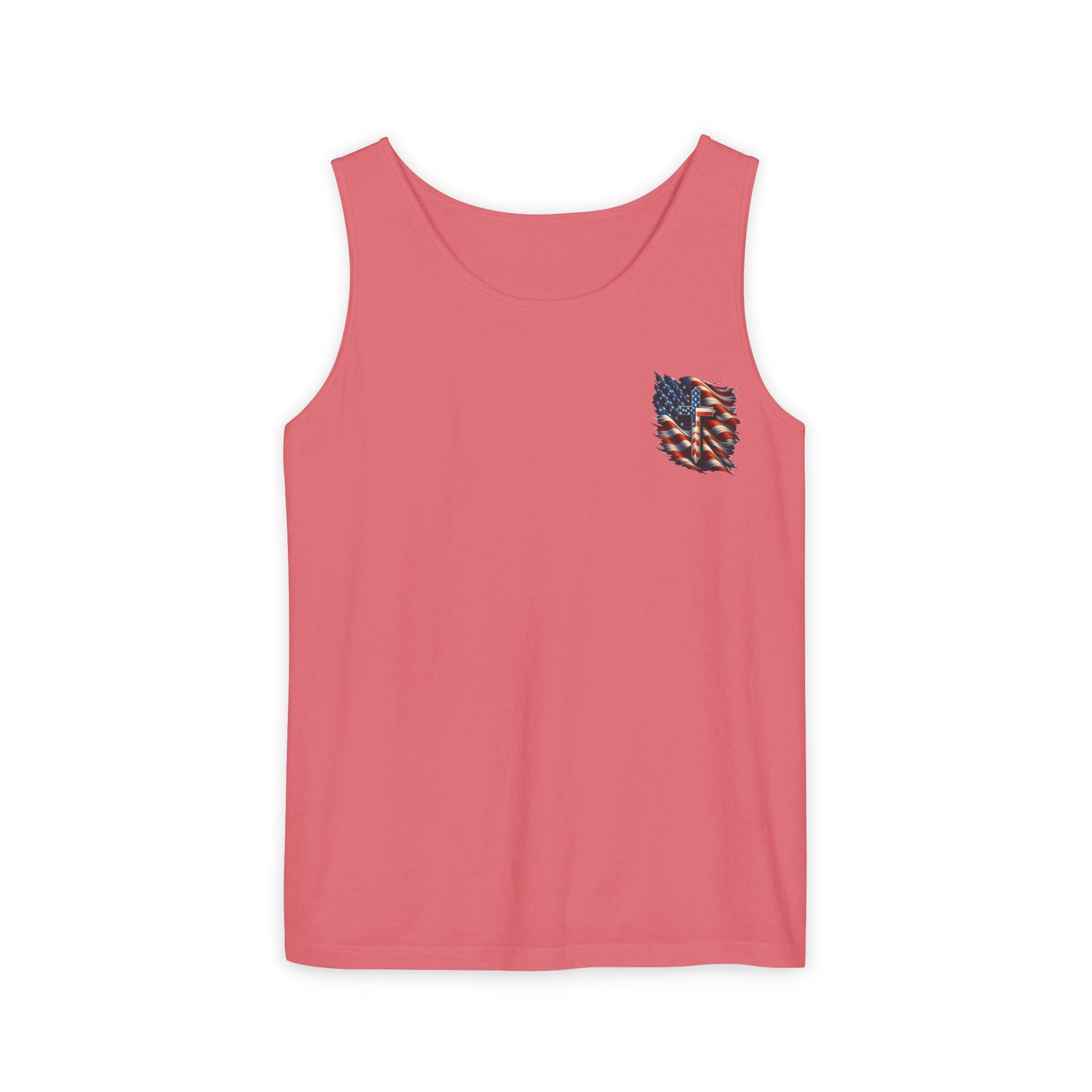 Unisex Garment-Dyed Tank Top "GOD BLESS AMERICA"