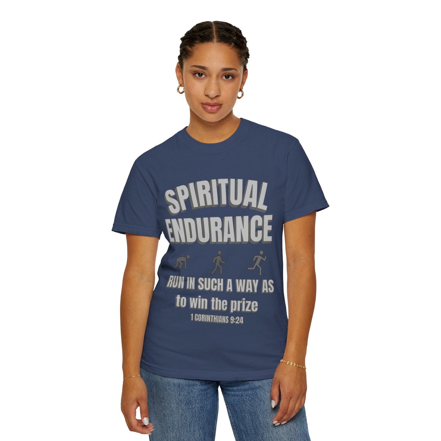 Copy of Christian Verse 1 Corinthians 9:24 Garment-Dyed T-shirt