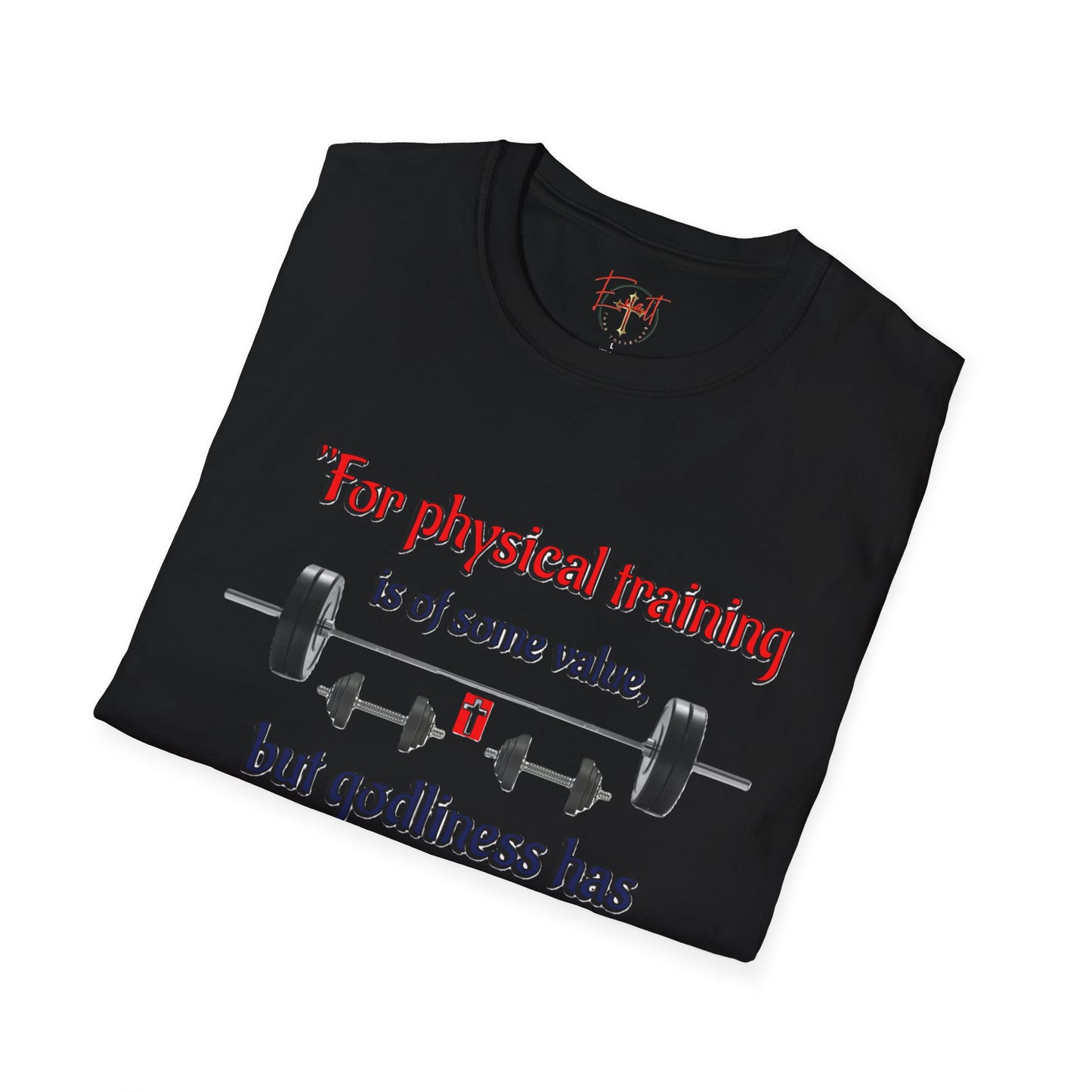 Christian Verse Softstyle T-Shirt - 1 Timothy 4:8