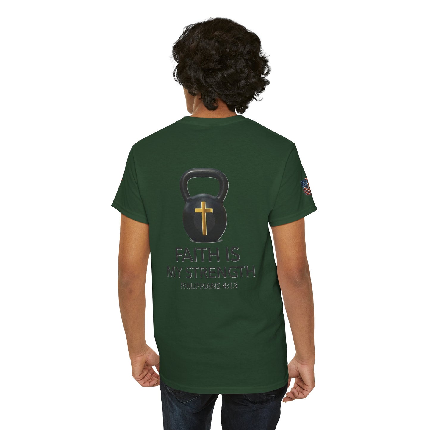 Christian Tee - Philippians 4:13 'Faith Is My Strength'