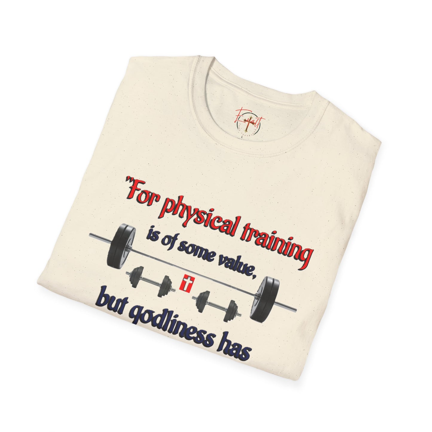 Christian Verse Softstyle T-Shirt - 1 Timothy 4:8