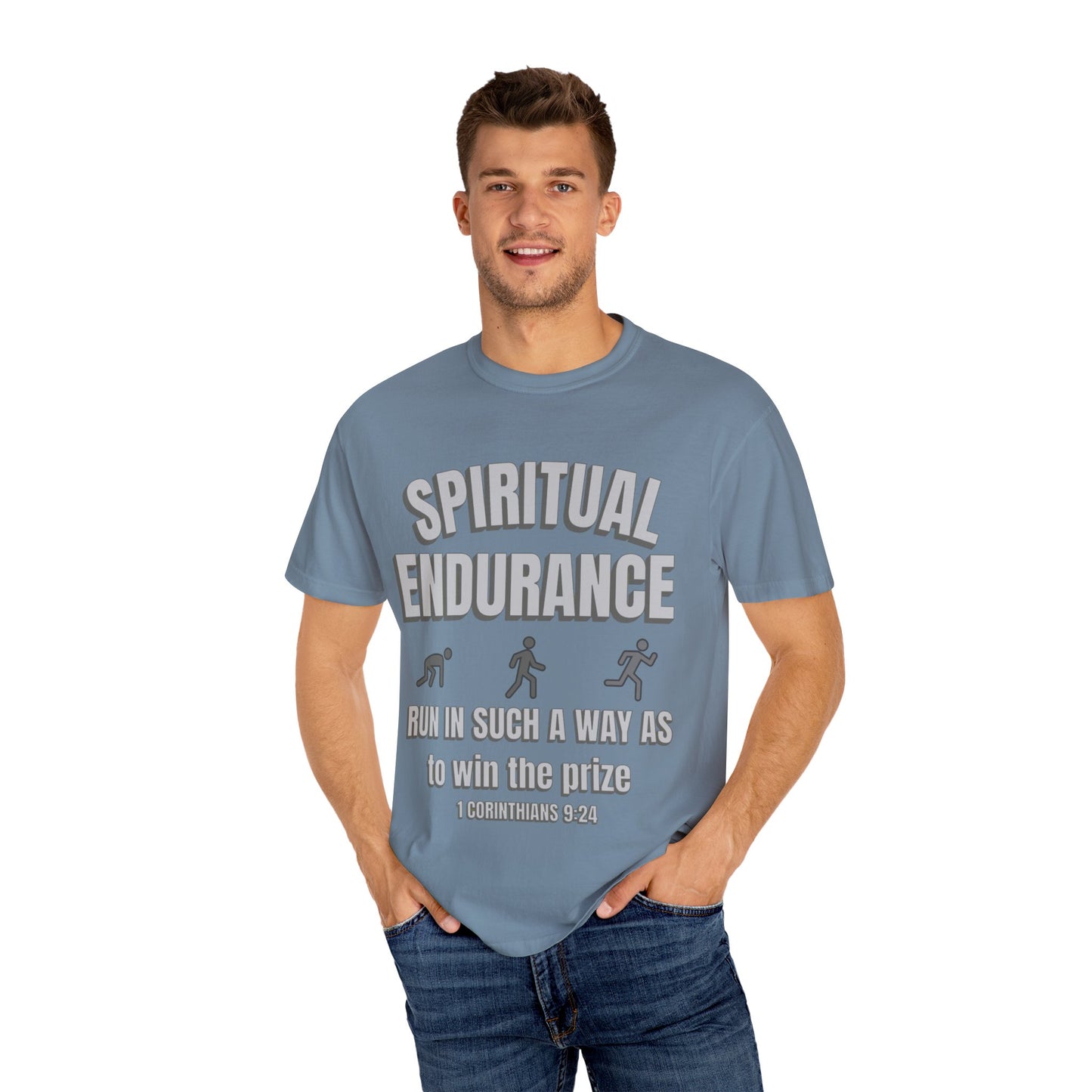 Christian Verse 1 Corinthians 9:24 Garment-Dyed T-shirt