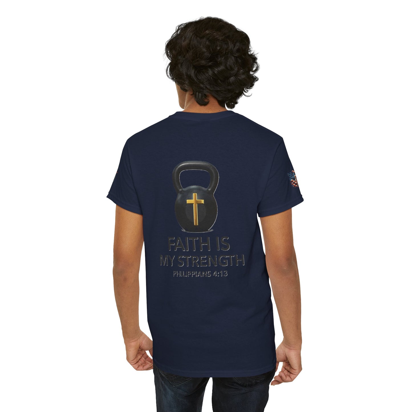 Christian Tee - Philippians 4:13 'Faith Is My Strength'