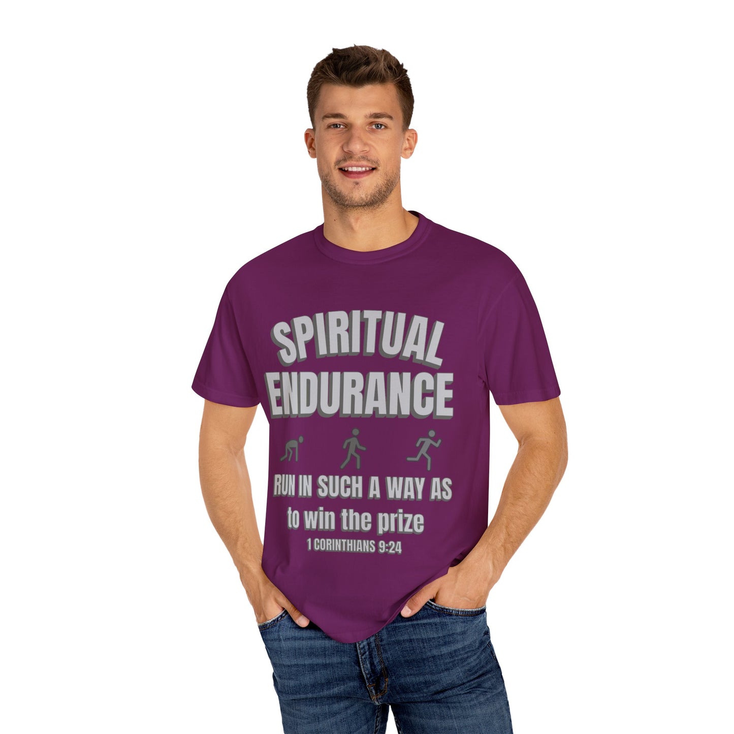 Copy of Christian Verse 1 Corinthians 9:24 Garment-Dyed T-shirt
