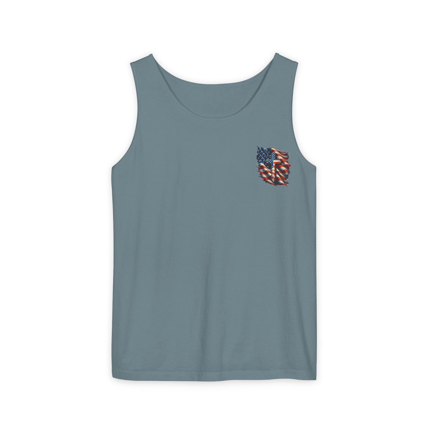 Unisex Garment-Dyed Tank Top "GOD BLESS AMERICA"
