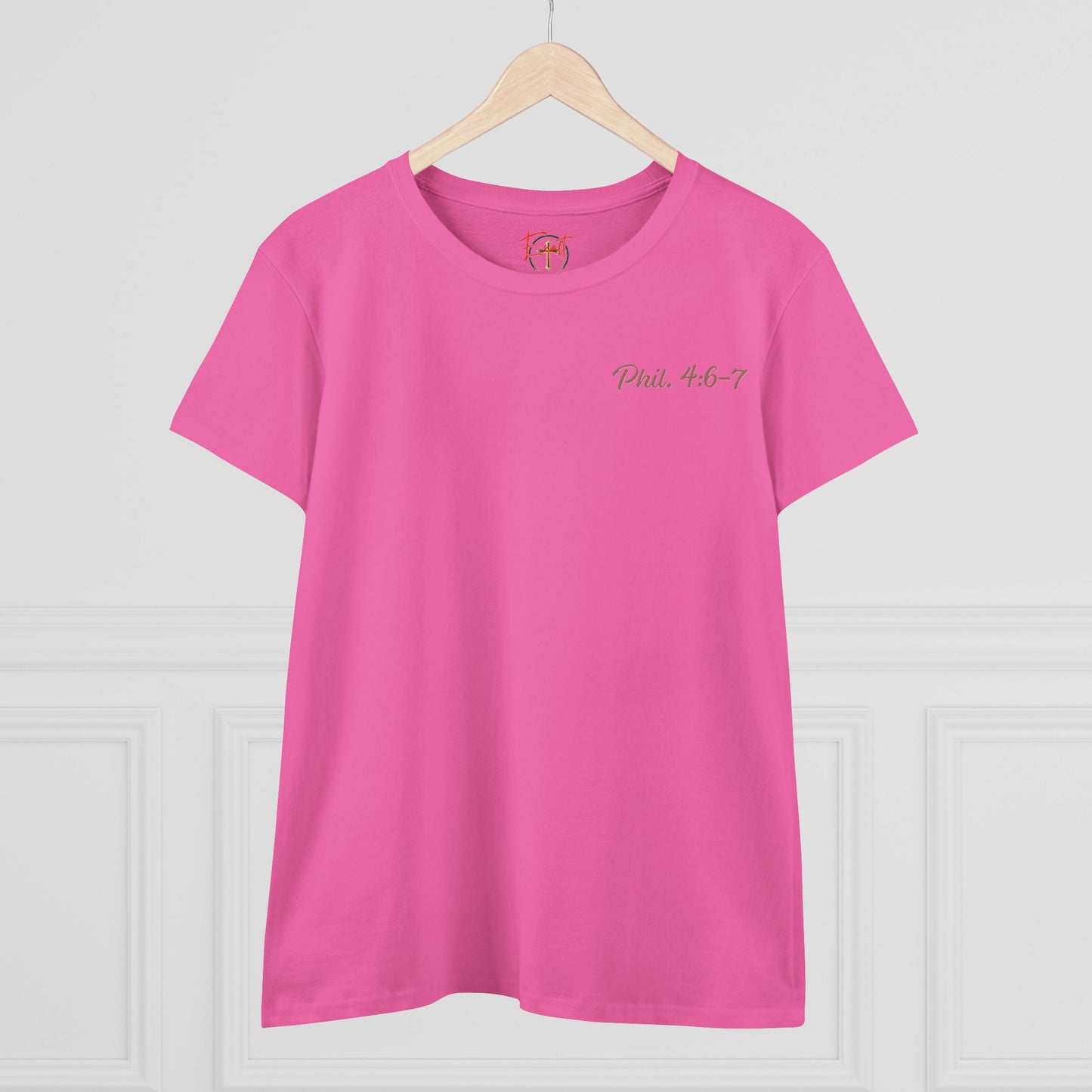 Women's Tee with Heart and Praying Hands Design