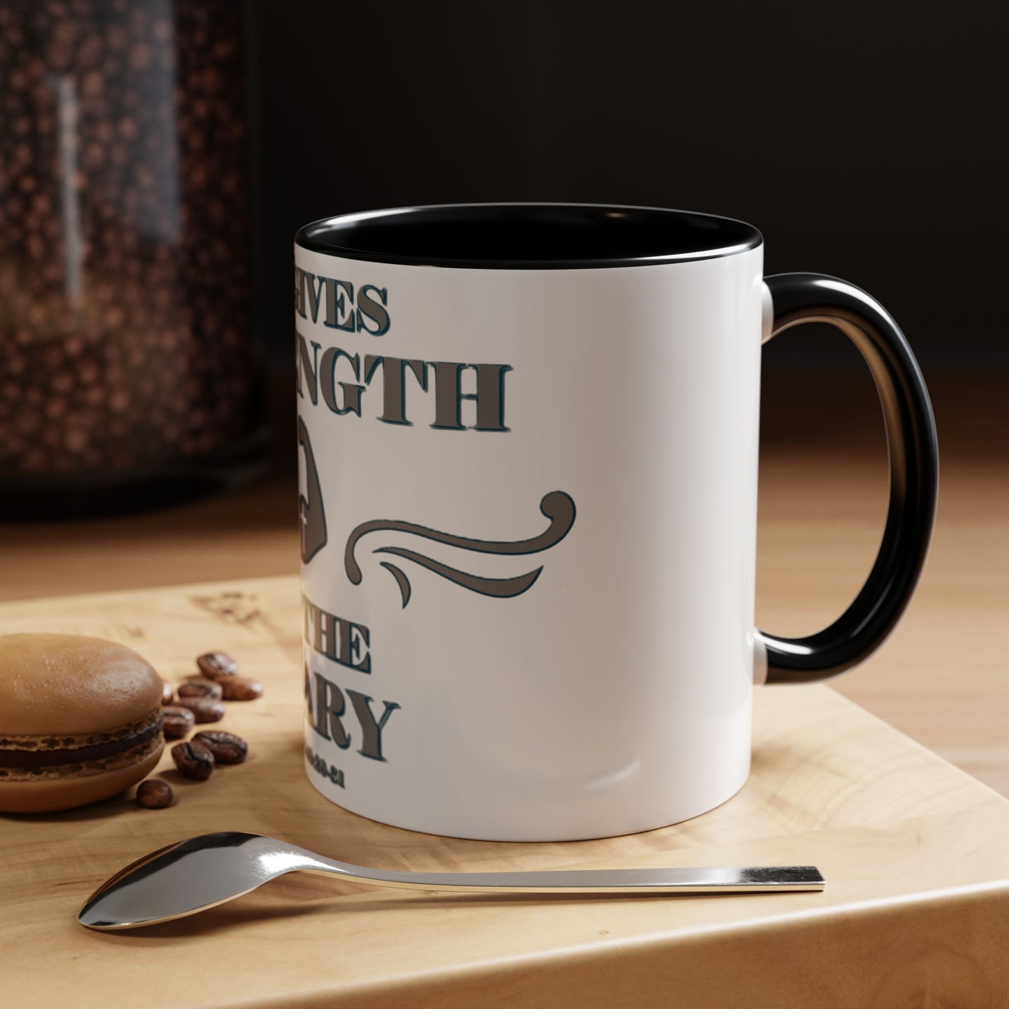 Mug - Bible Verse Isaiah 40:29-31 'He gives Strength to the Weary'