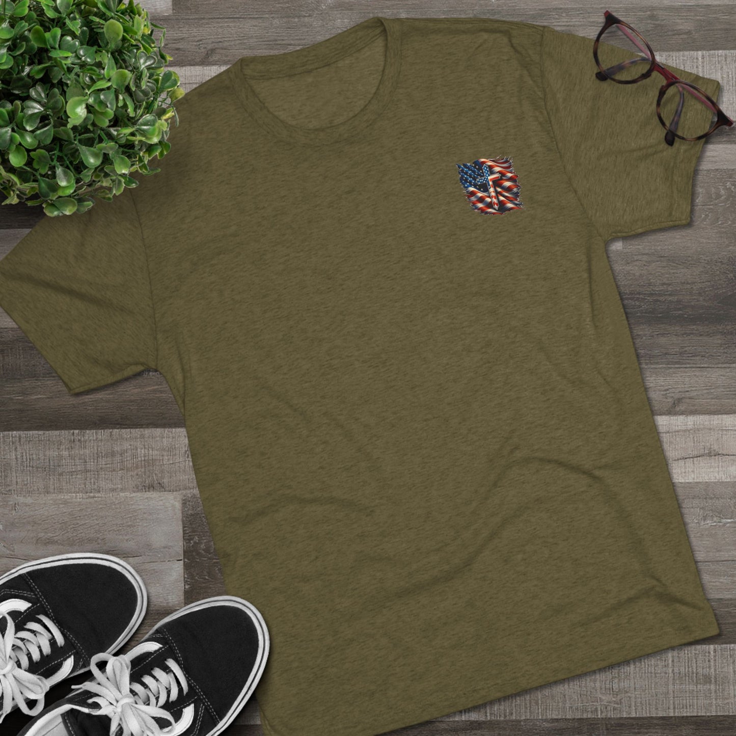 Copy of Unisex Tri-Blend Crew Tee "GOD BLESS AMERICA"
