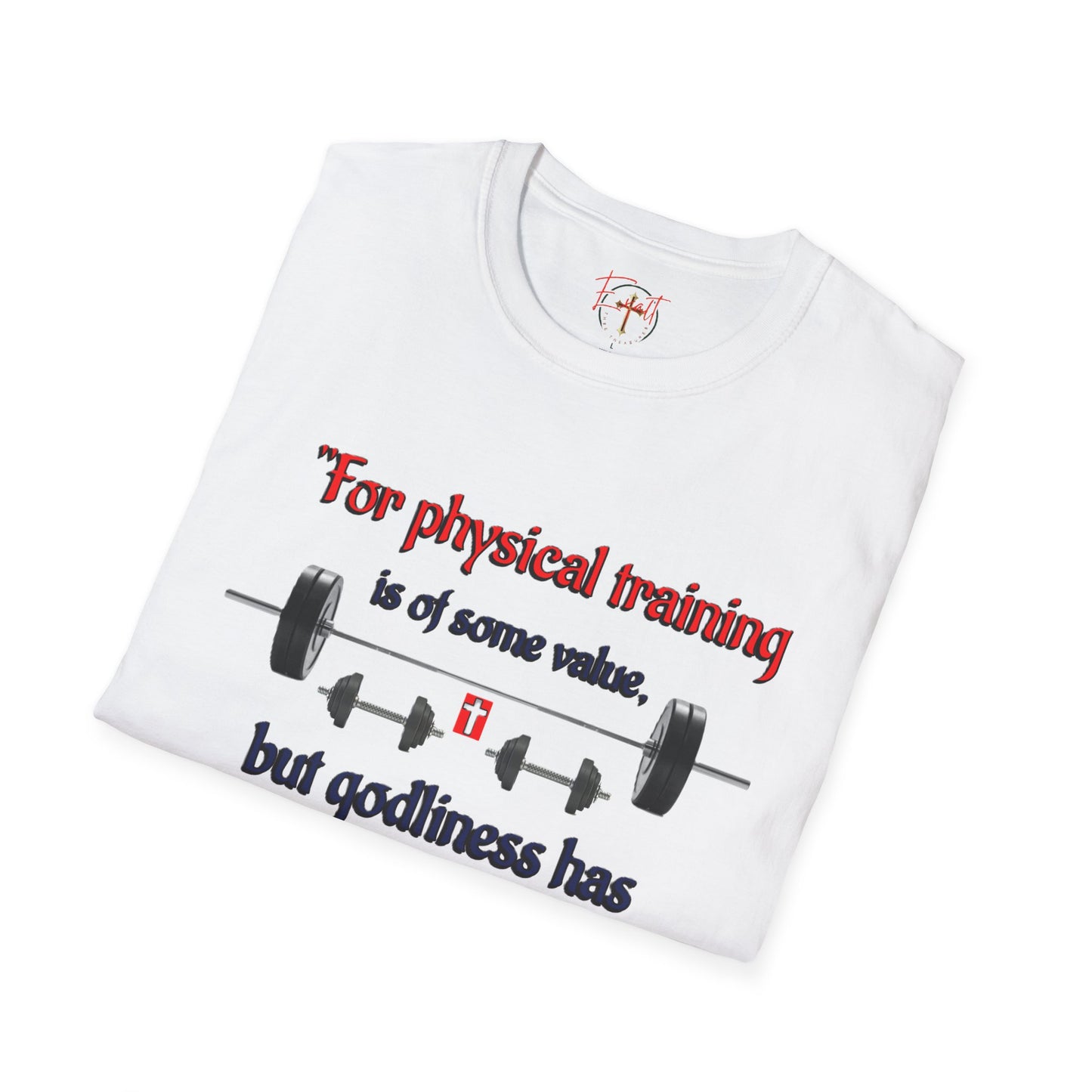Christian Verse Softstyle T-Shirt - 1 Timothy 4:8