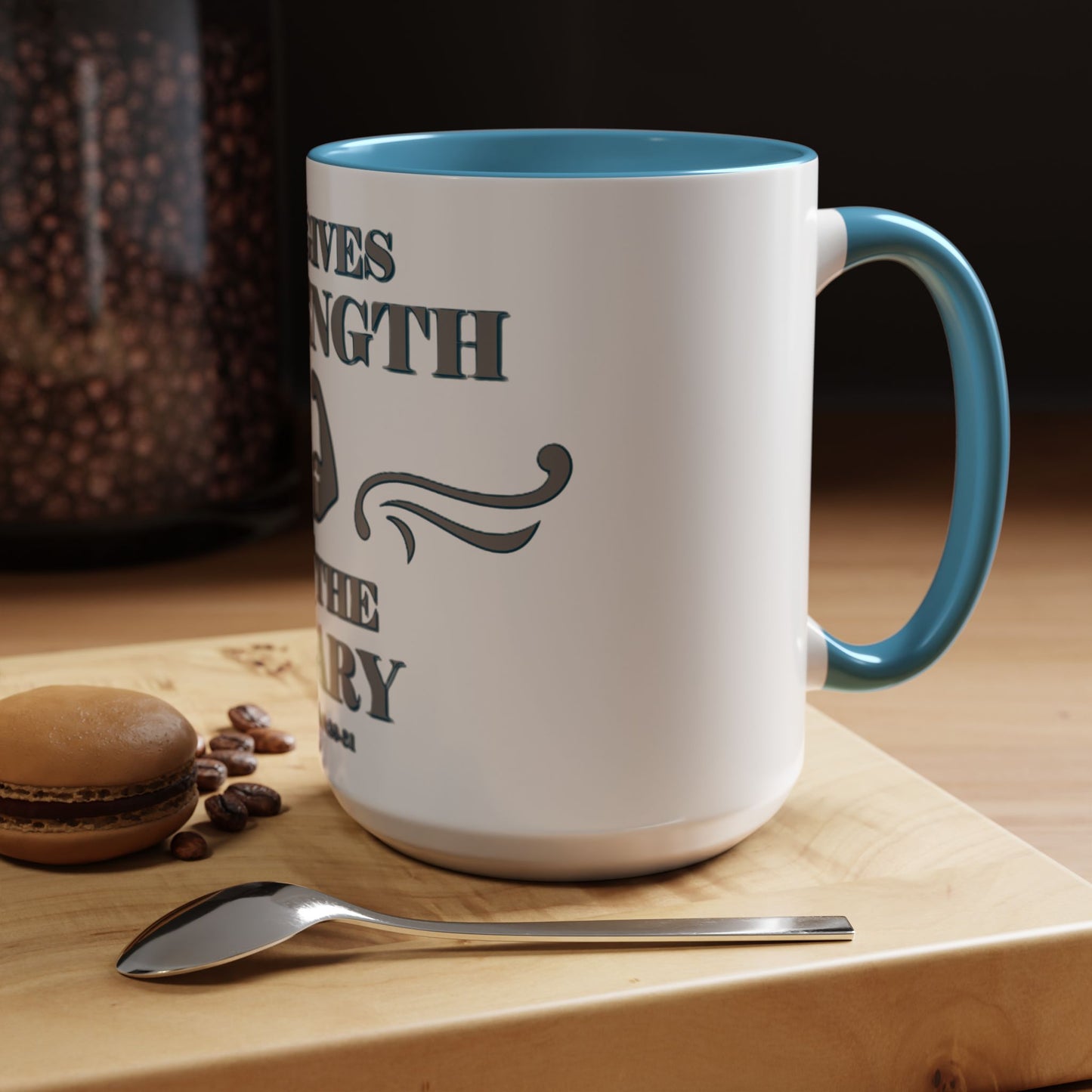 Mug - Bible Verse Isaiah 40:29-31 'He gives Strength to the Weary'