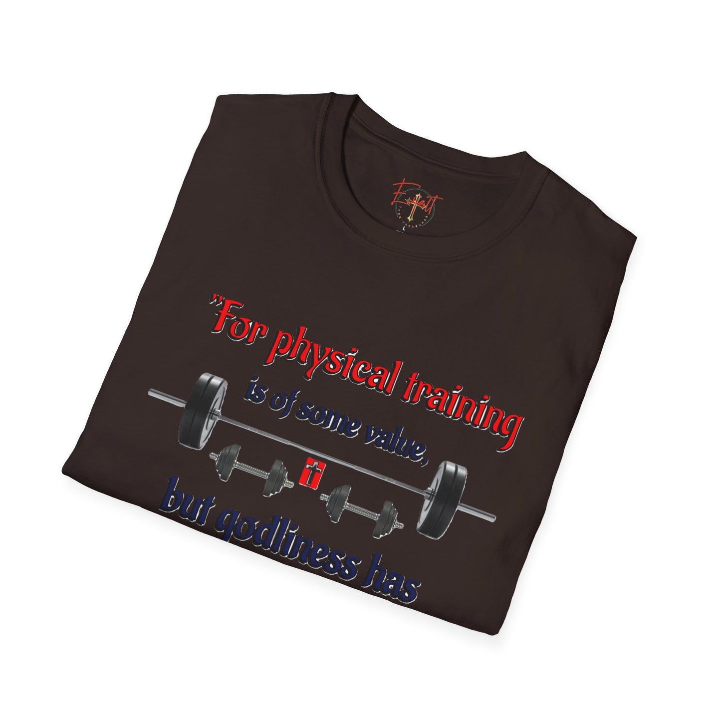 Christian Verse Softstyle T-Shirt - 1 Timothy 4:8