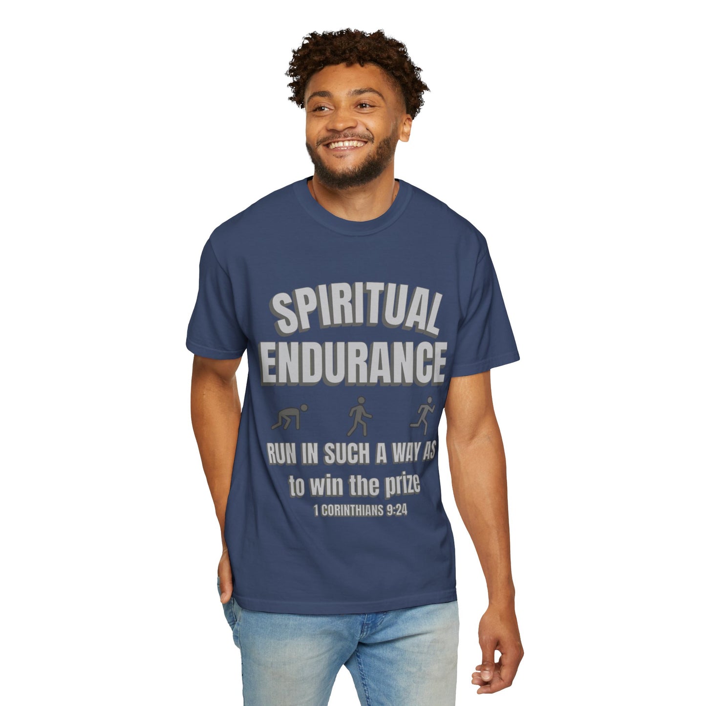 Copy of Christian Verse 1 Corinthians 9:24 Garment-Dyed T-shirt