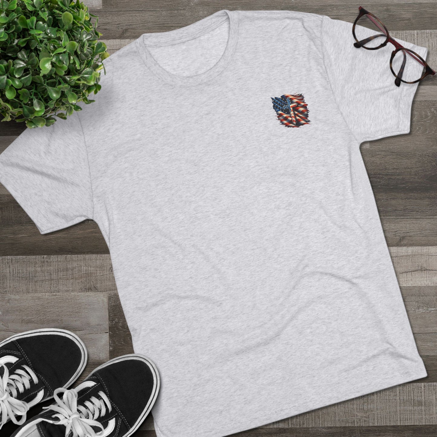 Copy of Unisex Tri-Blend Crew Tee "GOD BLESS AMERICA"