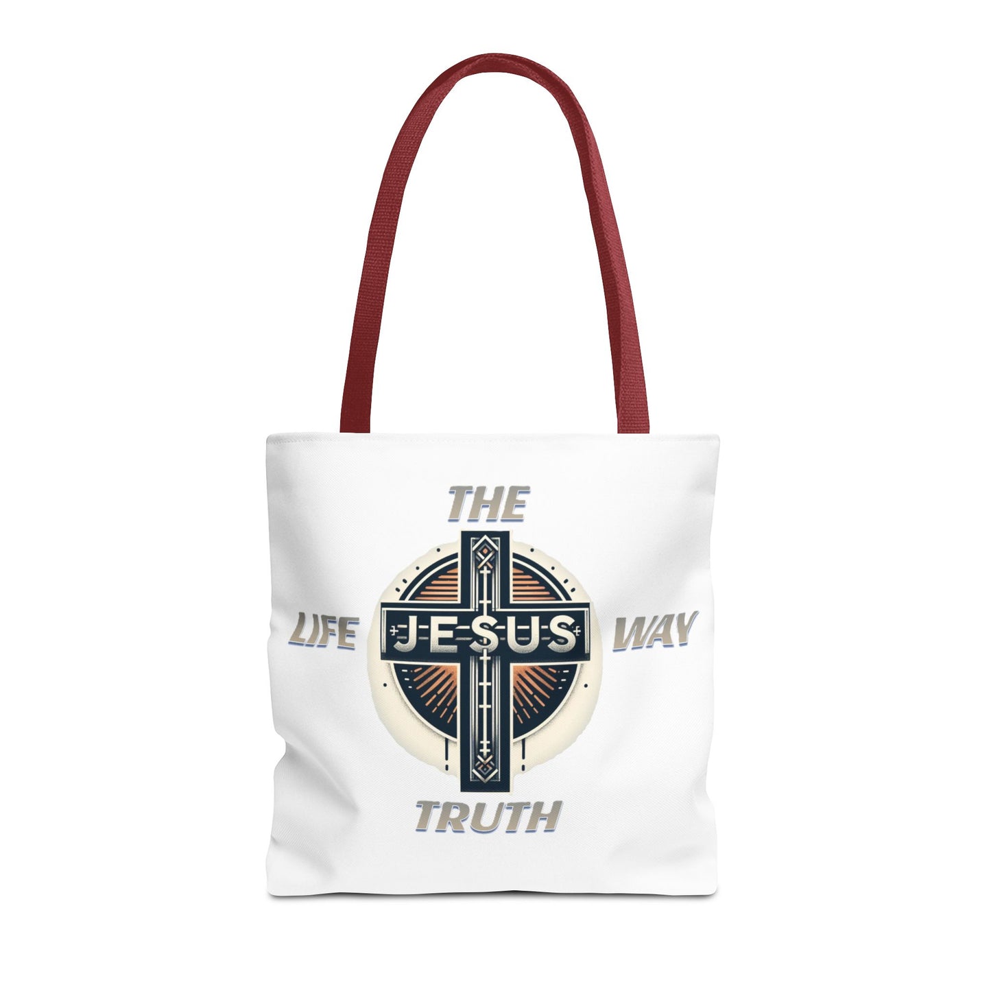 Tote Bag (AOP)"JESUS IS THE WAY TRUTH LIFE"