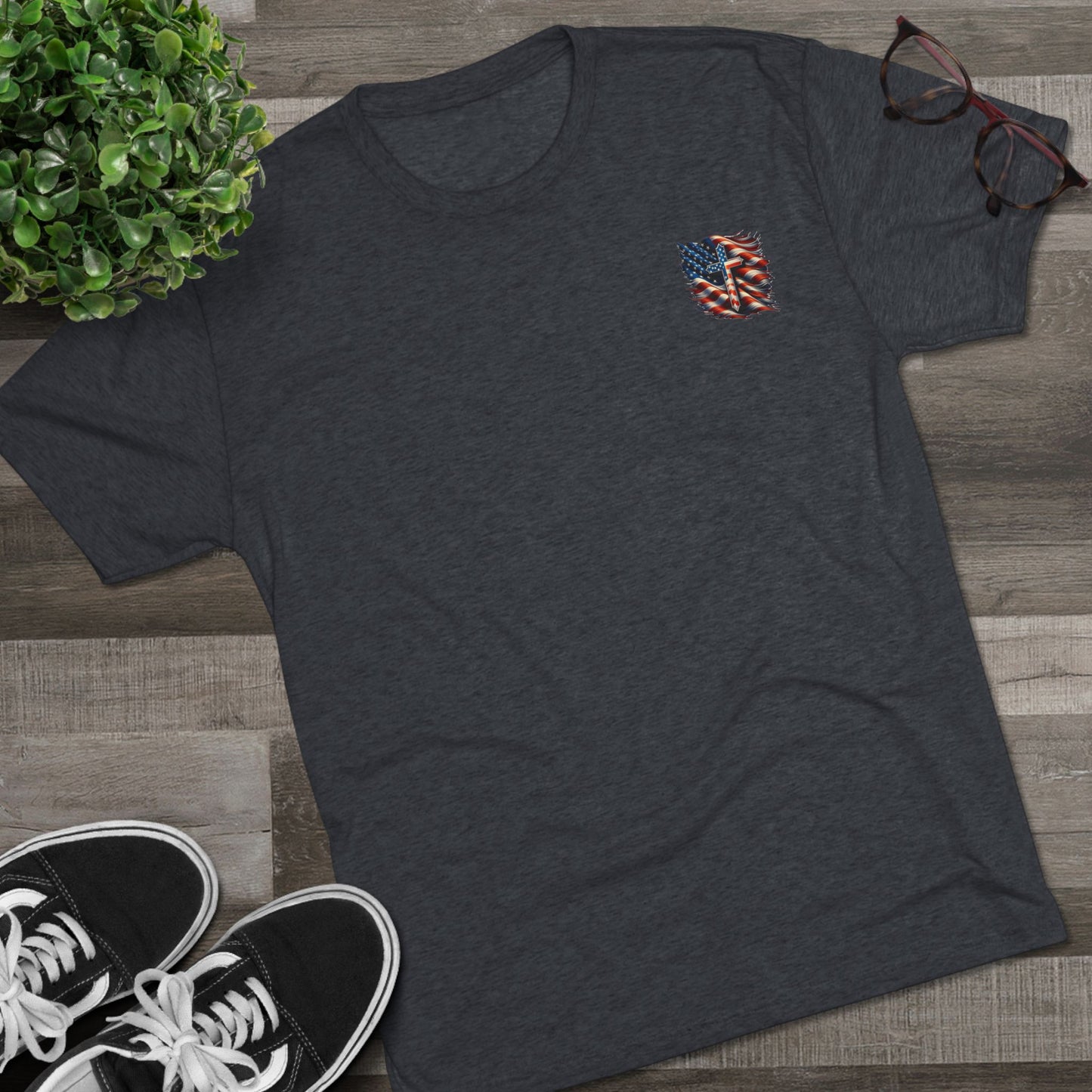 Copy of Unisex Tri-Blend Crew Tee "GOD BLESS AMERICA"