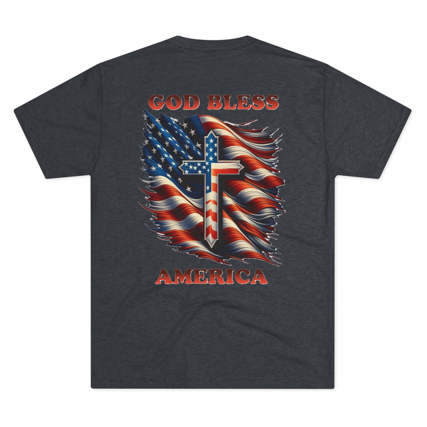 Copy of Unisex Tri-Blend Crew Tee "GOD BLESS AMERICA"