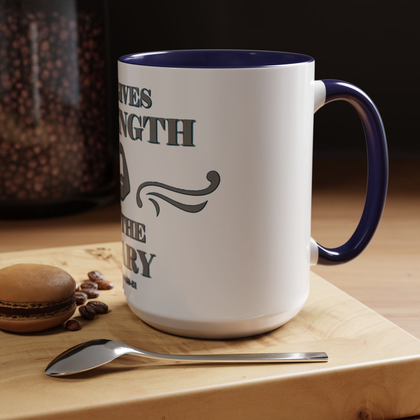 Mug - Bible Verse Isaiah 40:29-31 'He gives Strength to the Weary'