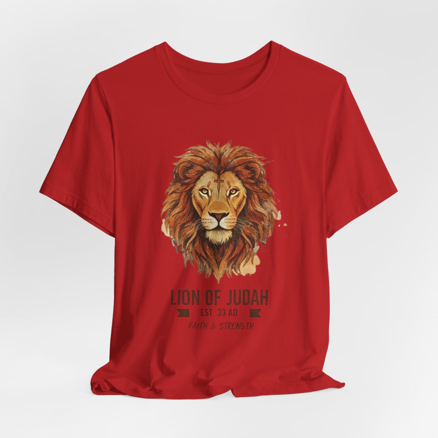 Lion of Judah T-Shirt — Faith & Strength Christian Tee