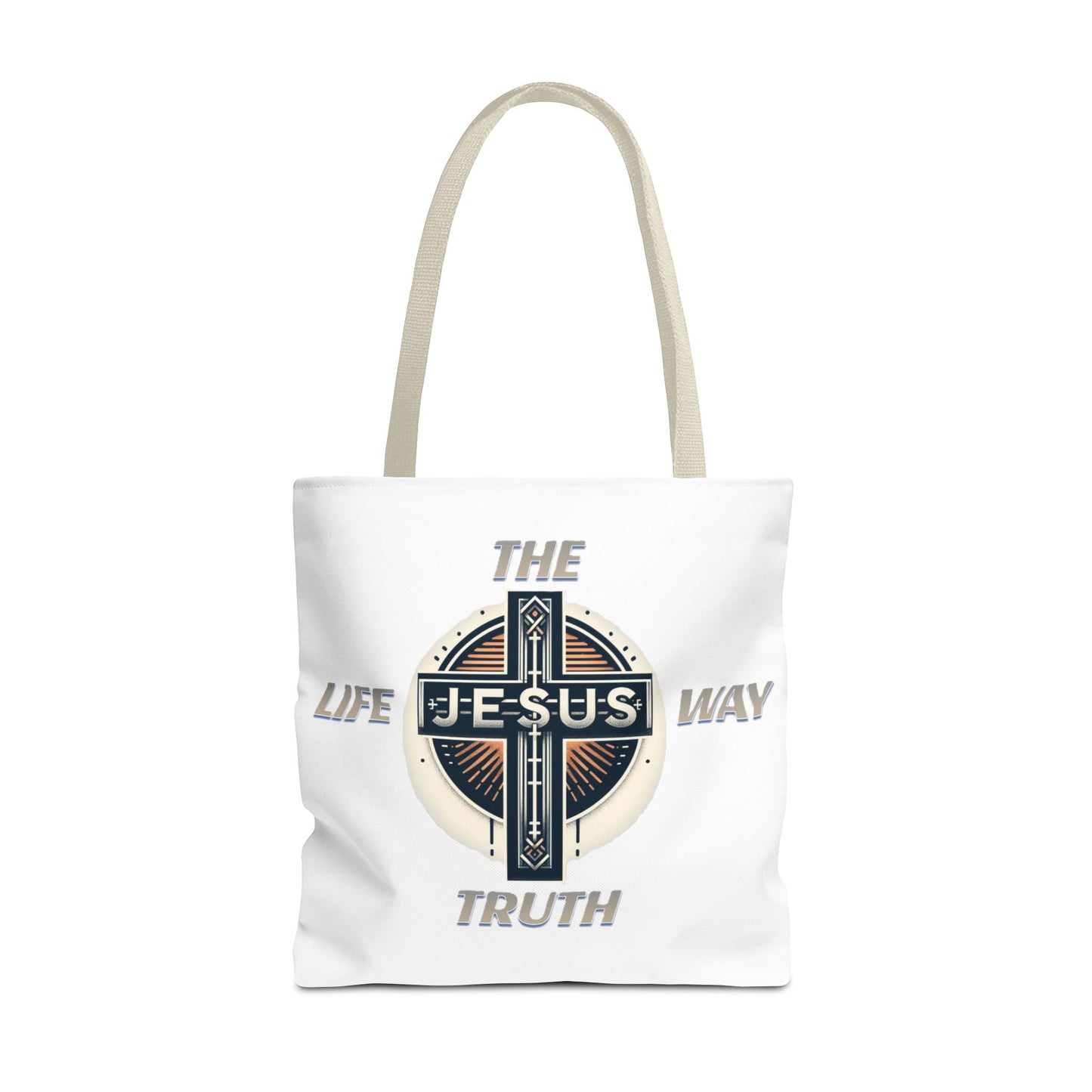 Tote Bag (AOP)"JESUS IS THE WAY TRUTH LIFE"