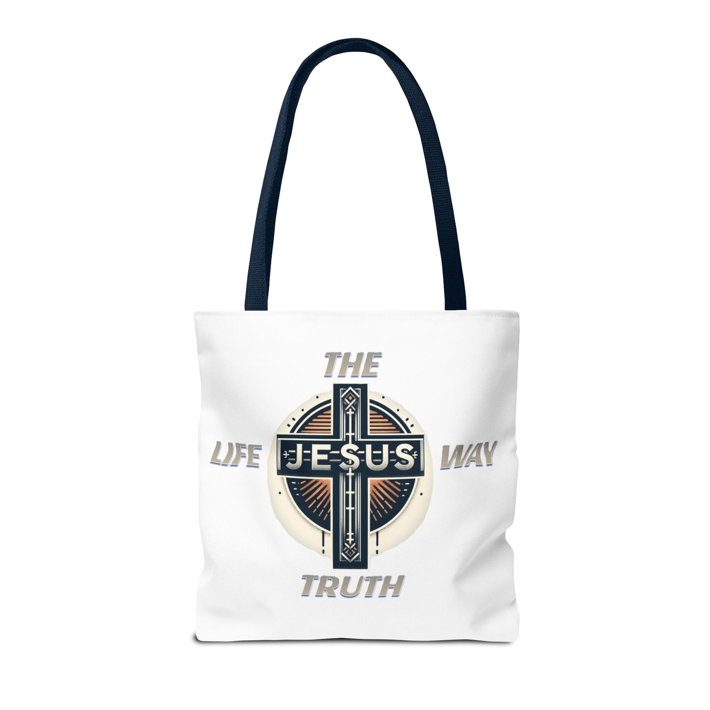 Tote Bag (AOP)"JESUS IS THE WAY TRUTH LIFE"