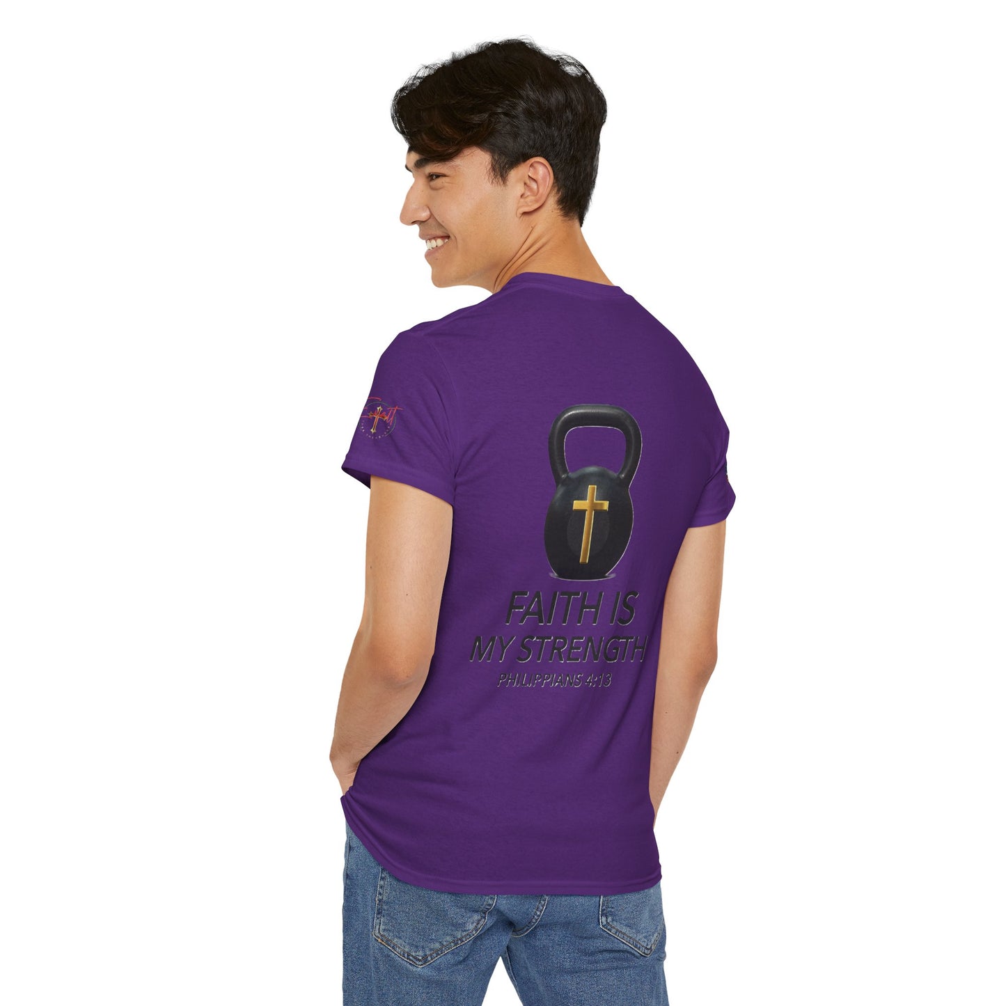 Christian Tee - Philippians 4:13 'Faith Is My Strength'