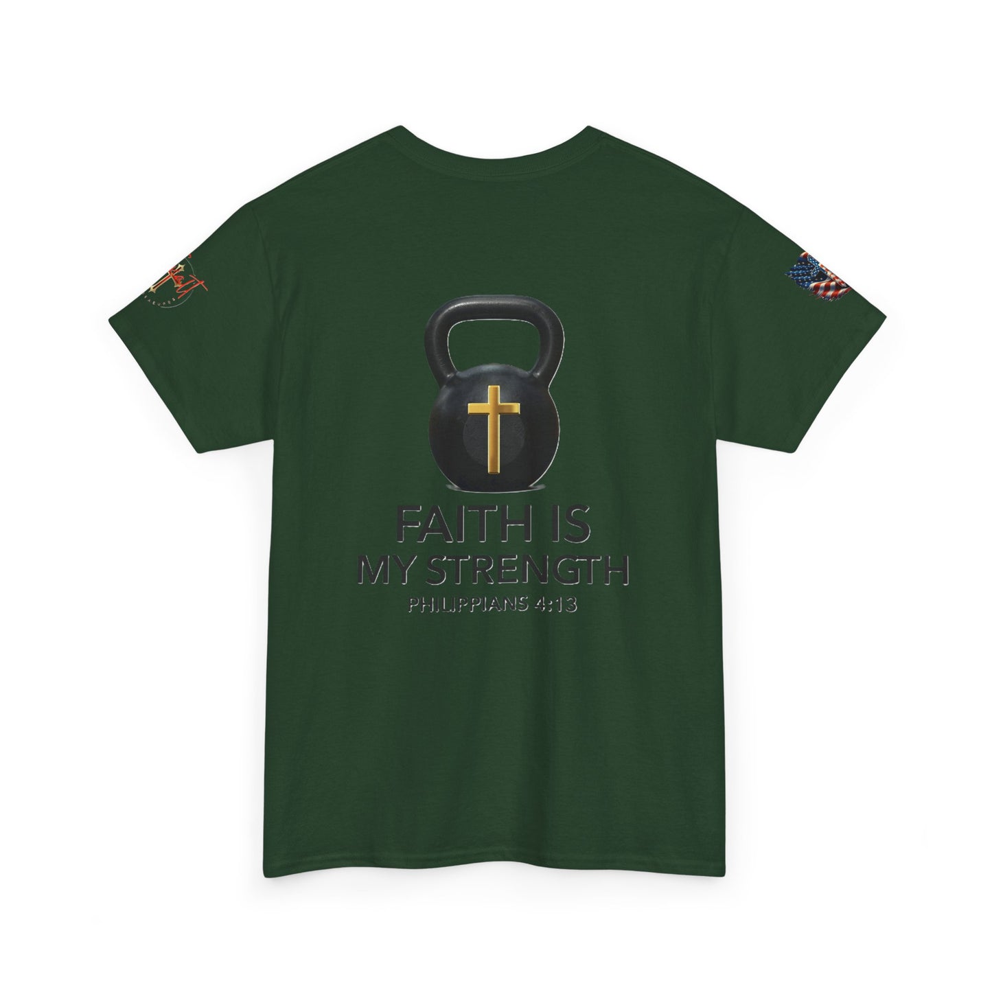 Christian Tee - Philippians 4:13 'Faith Is My Strength'