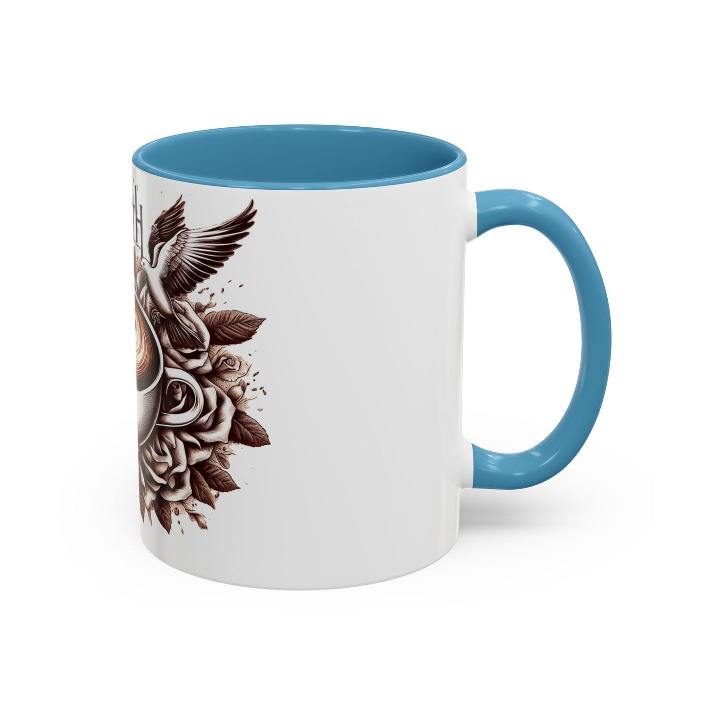 Accent Coffee Mug (11, 15oz) "Faith & Coffee"