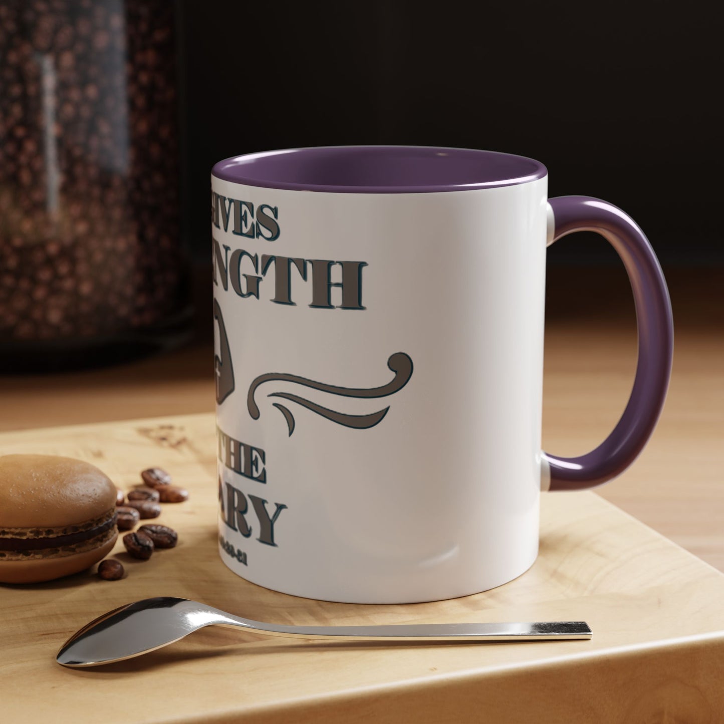 Mug - Bible Verse Isaiah 40:29-31 'He gives Strength to the Weary'