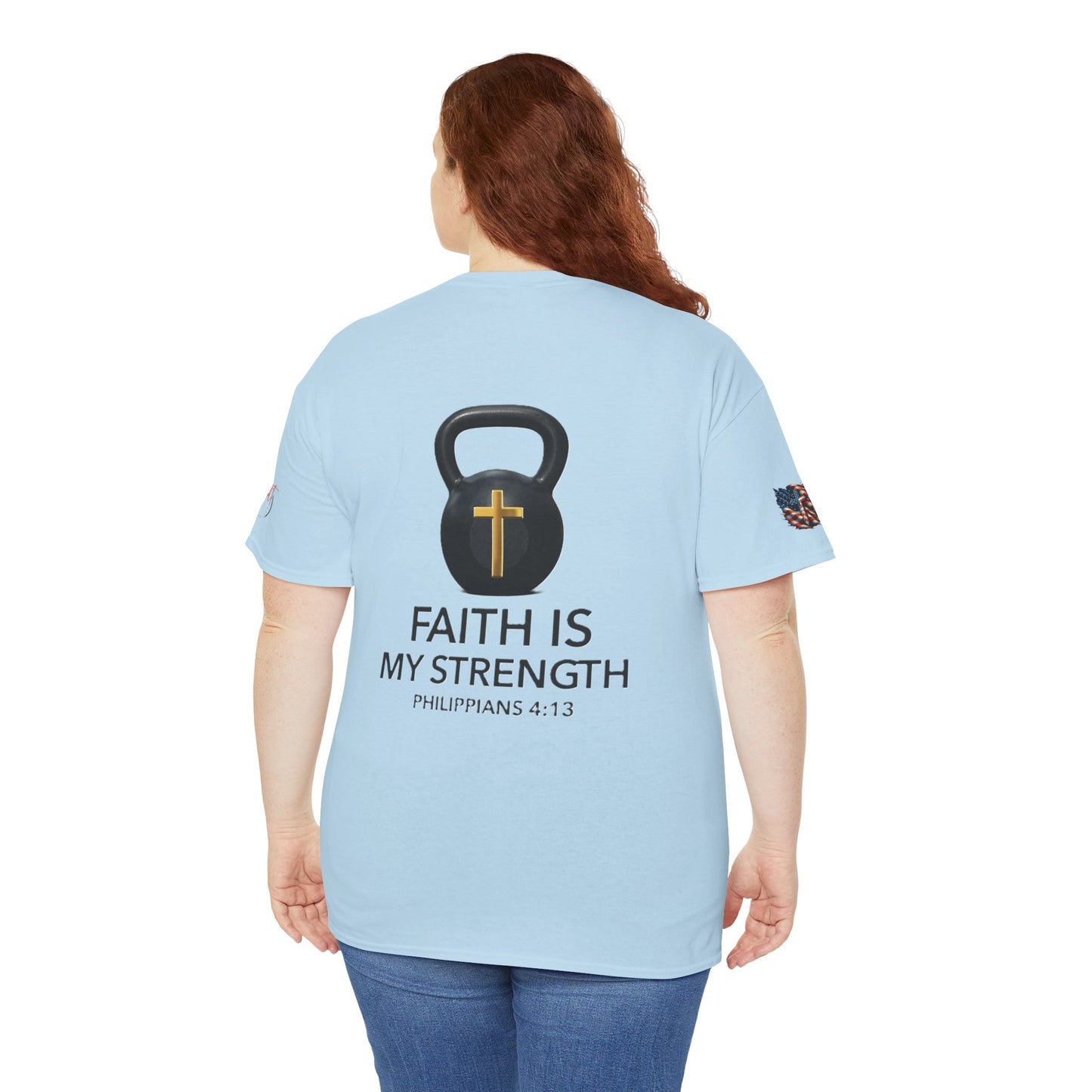 Christian Tee - Philippians 4:13 'Faith Is My Strength'