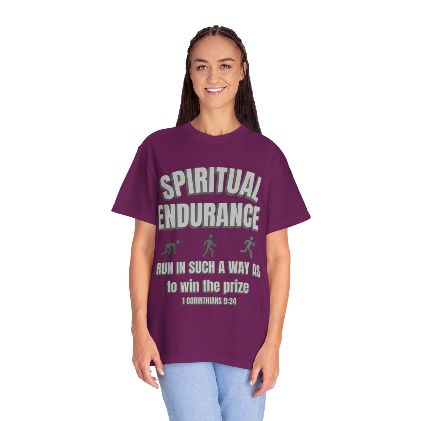 Copy of Christian Verse 1 Corinthians 9:24 Garment-Dyed T-shirt