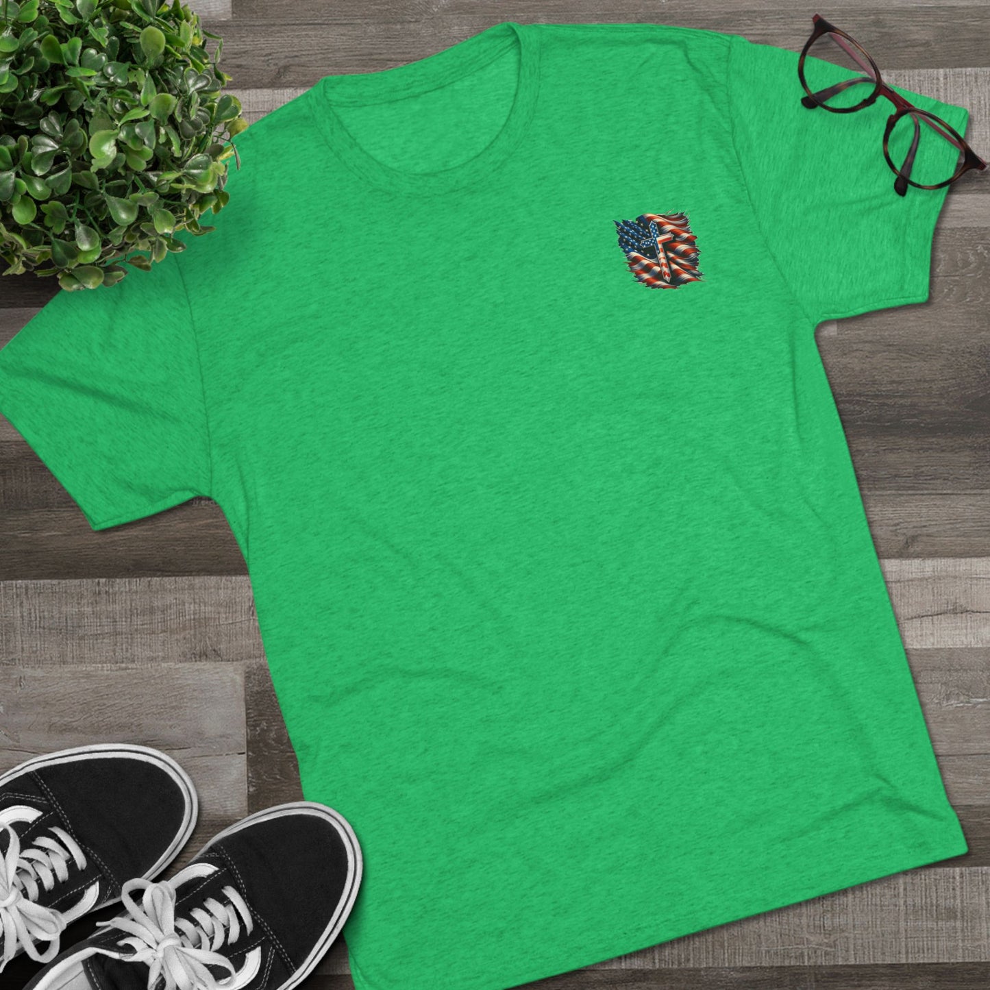 Copy of Unisex Tri-Blend Crew Tee "GOD BLESS AMERICA"