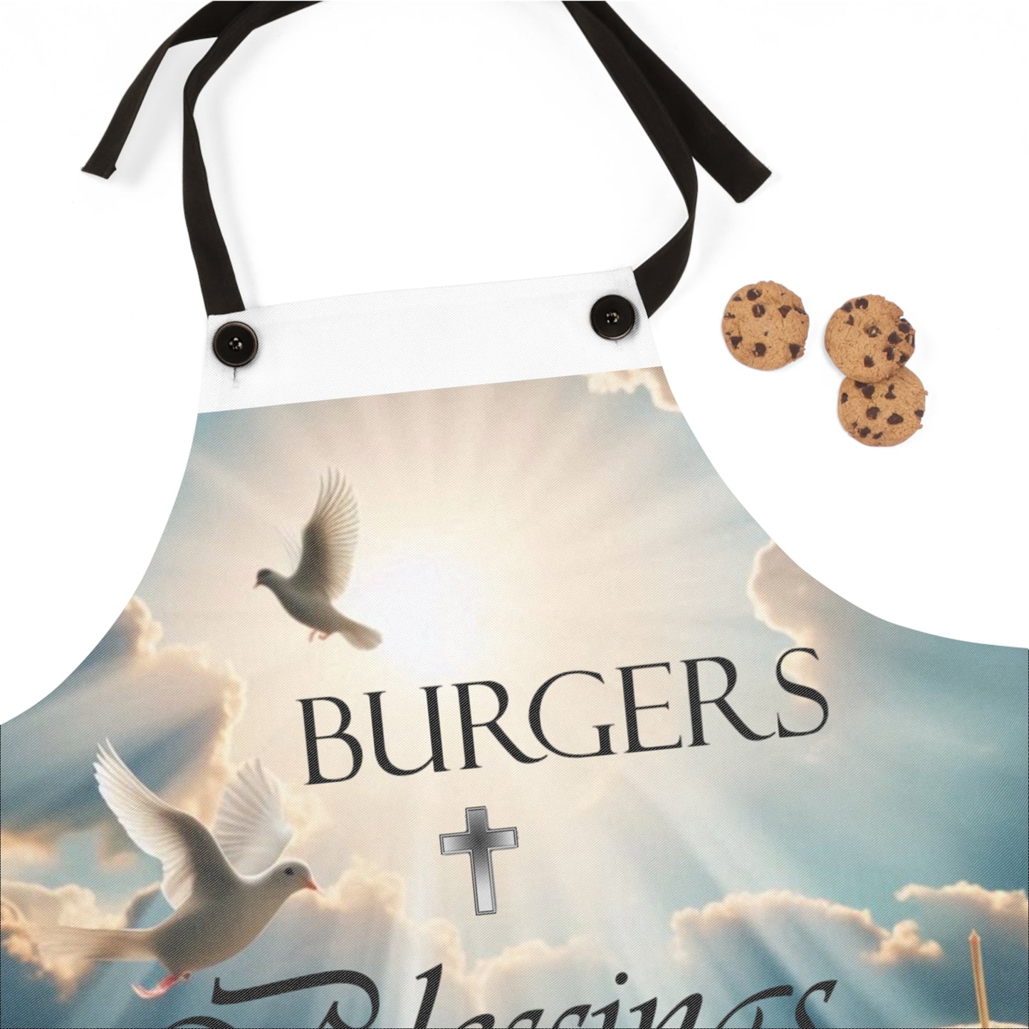 "Burgers and Blessings" Apron (AOP)
