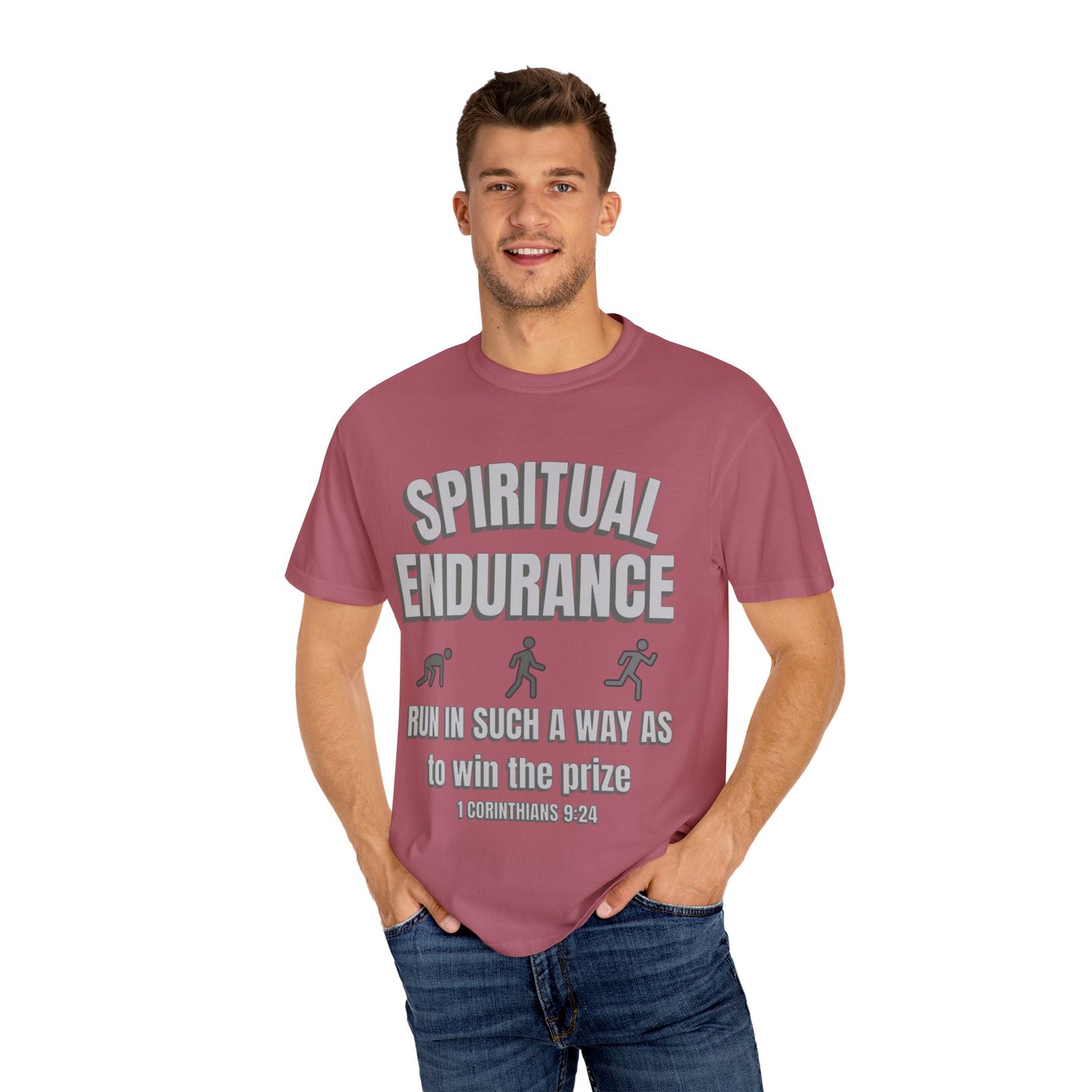Copy of Christian Verse 1 Corinthians 9:24 Garment-Dyed T-shirt