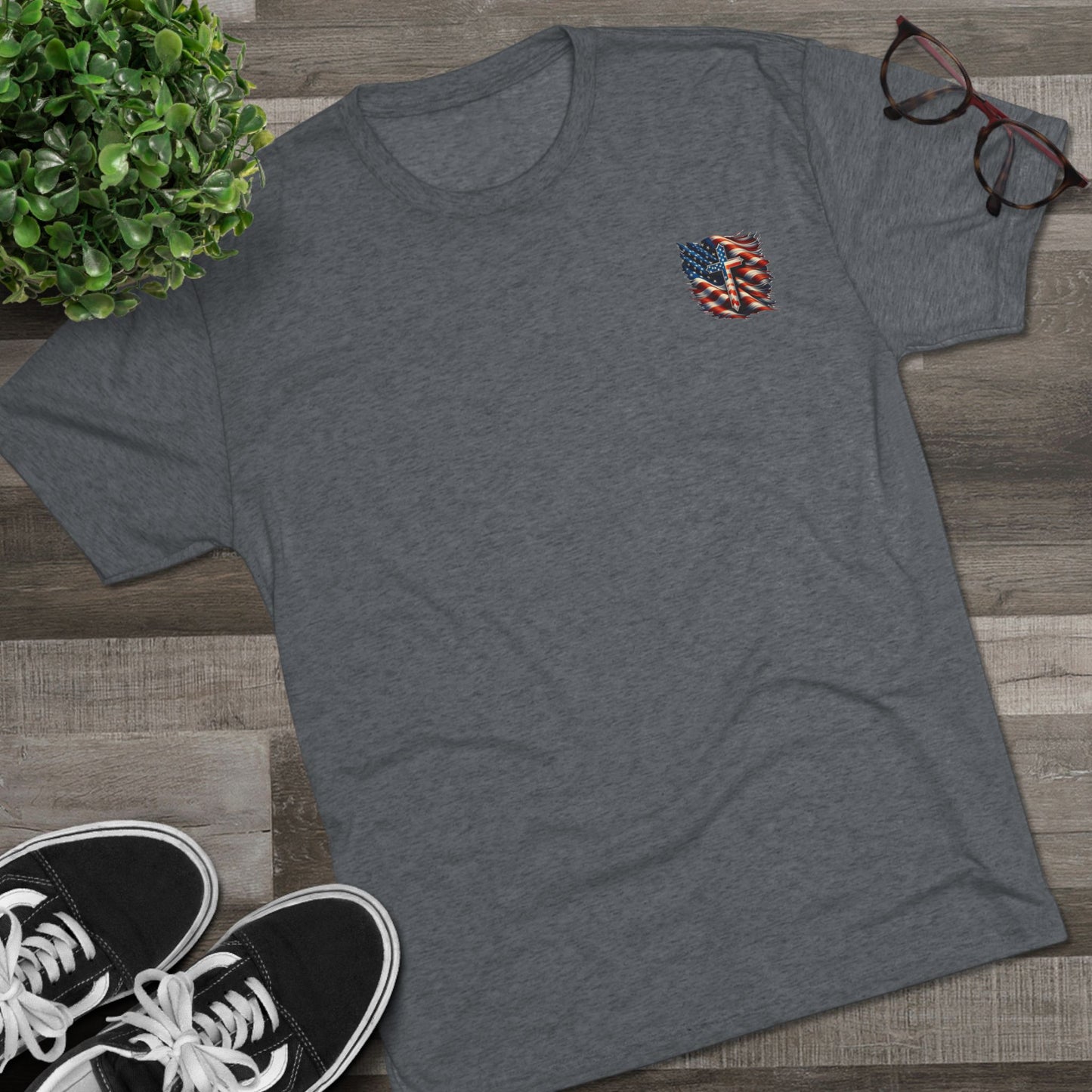 Copy of Unisex Tri-Blend Crew Tee "GOD BLESS AMERICA"