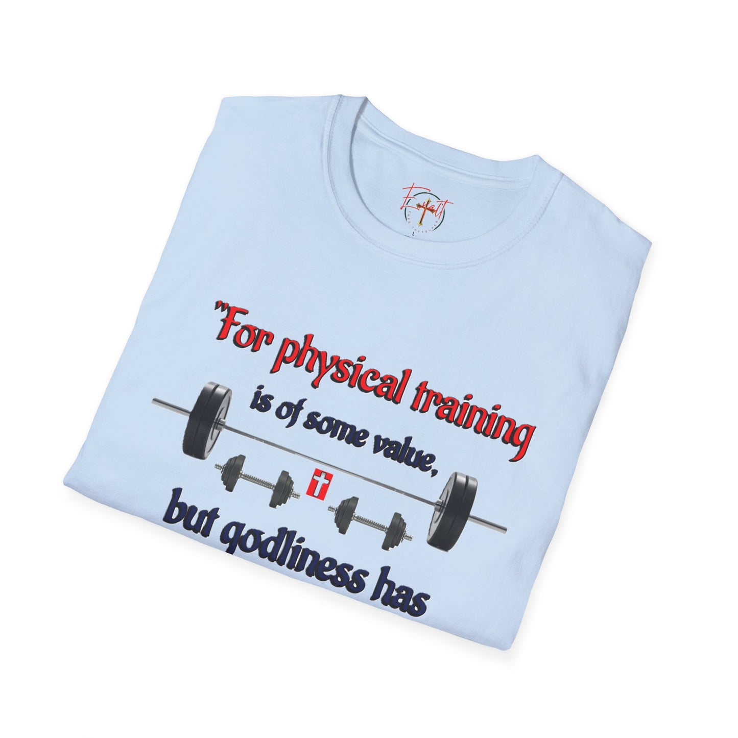 Christian Verse Softstyle T-Shirt - 1 Timothy 4:8
