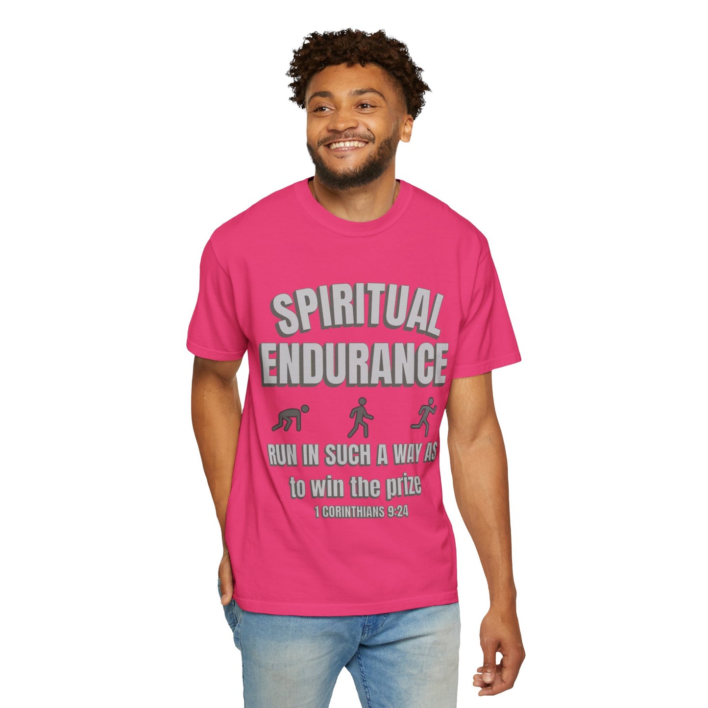 Copy of Christian Verse 1 Corinthians 9:24 Garment-Dyed T-shirt