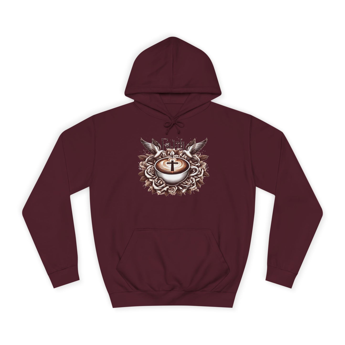 Unisex College Hoodie "Faith and Coffee"